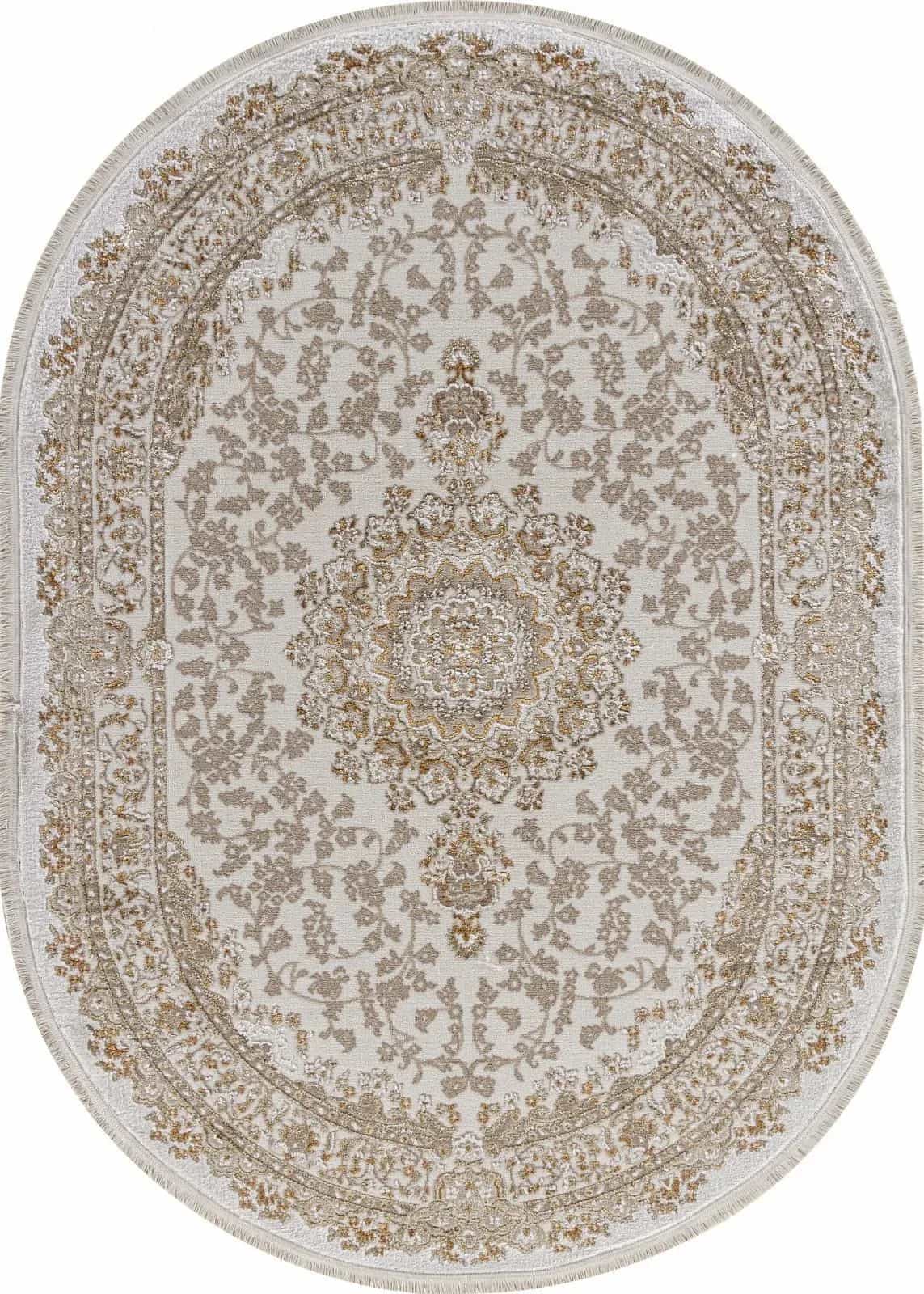 Ковер Ковер KARDELEN MOSSO 27239 CREAM / BEIGE Овал 2.4x3.4м