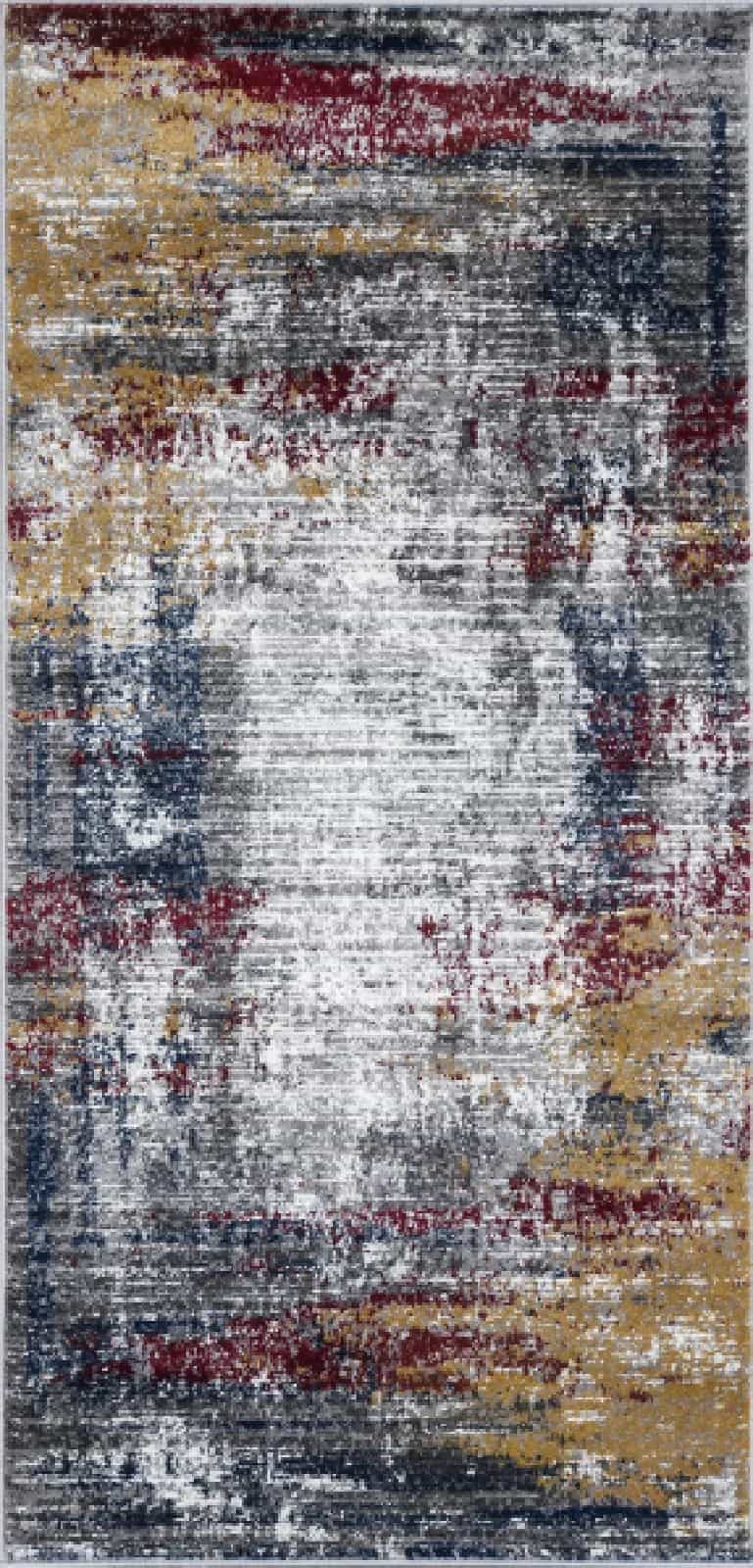 Ковер MERINOS LONDON D838 gray-red 1x2м