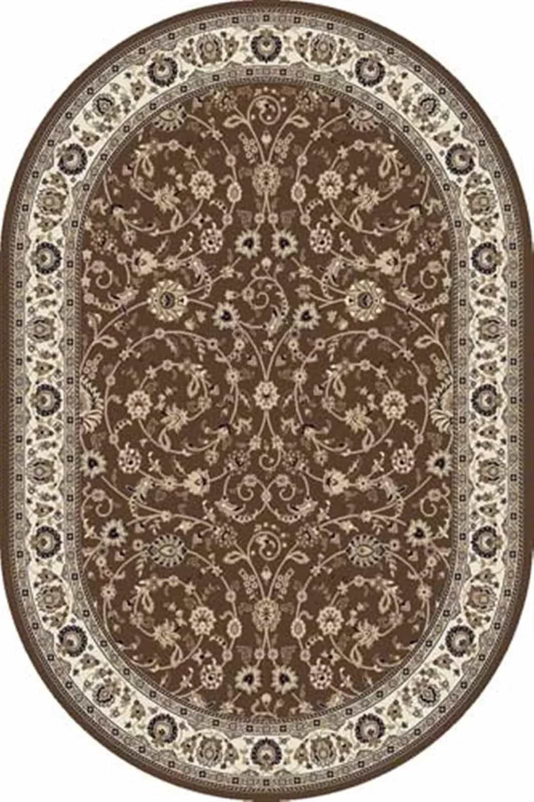Ковер Merinos Valencia Deluxe d251 BROWN Овал Овал 1x2м