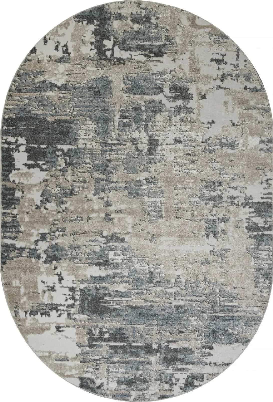 Ковер Ковер Современный MERINOS NATUREL F231 BEIGE-BLUE Овал Овал 1x2м