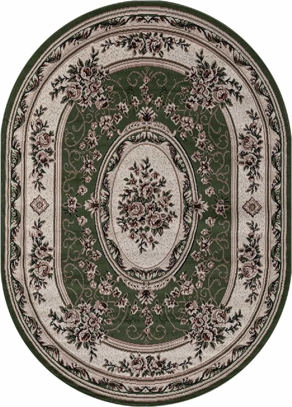 Ковер MERINOS GAVANA 5444 GREEN Овал Овал 1.8x3.5м