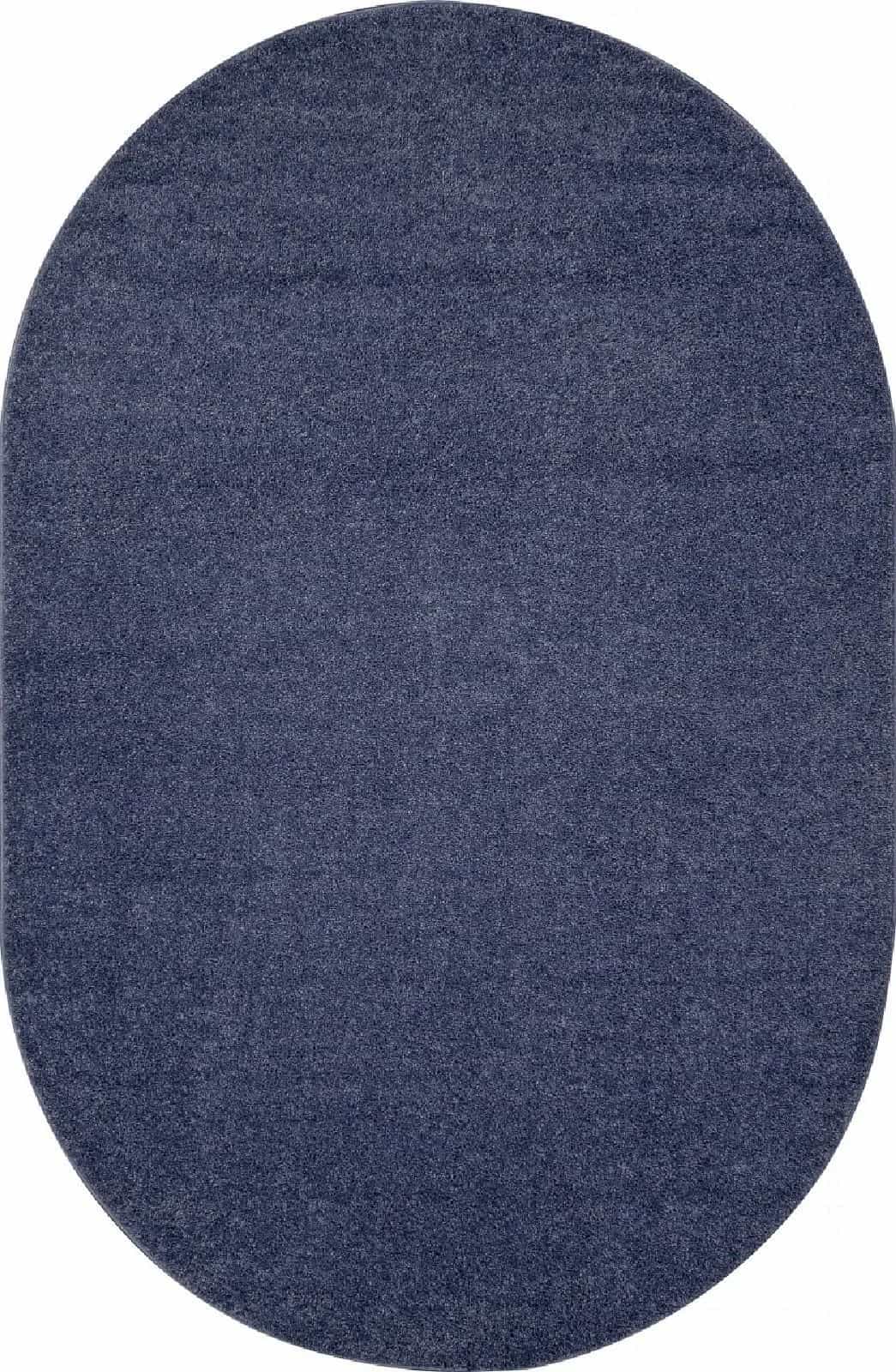 Ковер Ковер Однотонный MERINOS LANA t600 LIGHT BLUE Овал Овал 1.2x1.8м