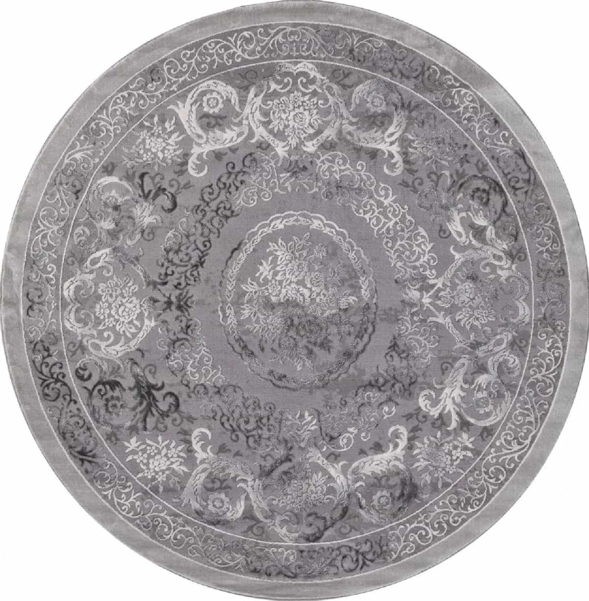 Ковер KARMEN HALI ARMINA 03760A GREY / GREY Круг Круг 3x3м