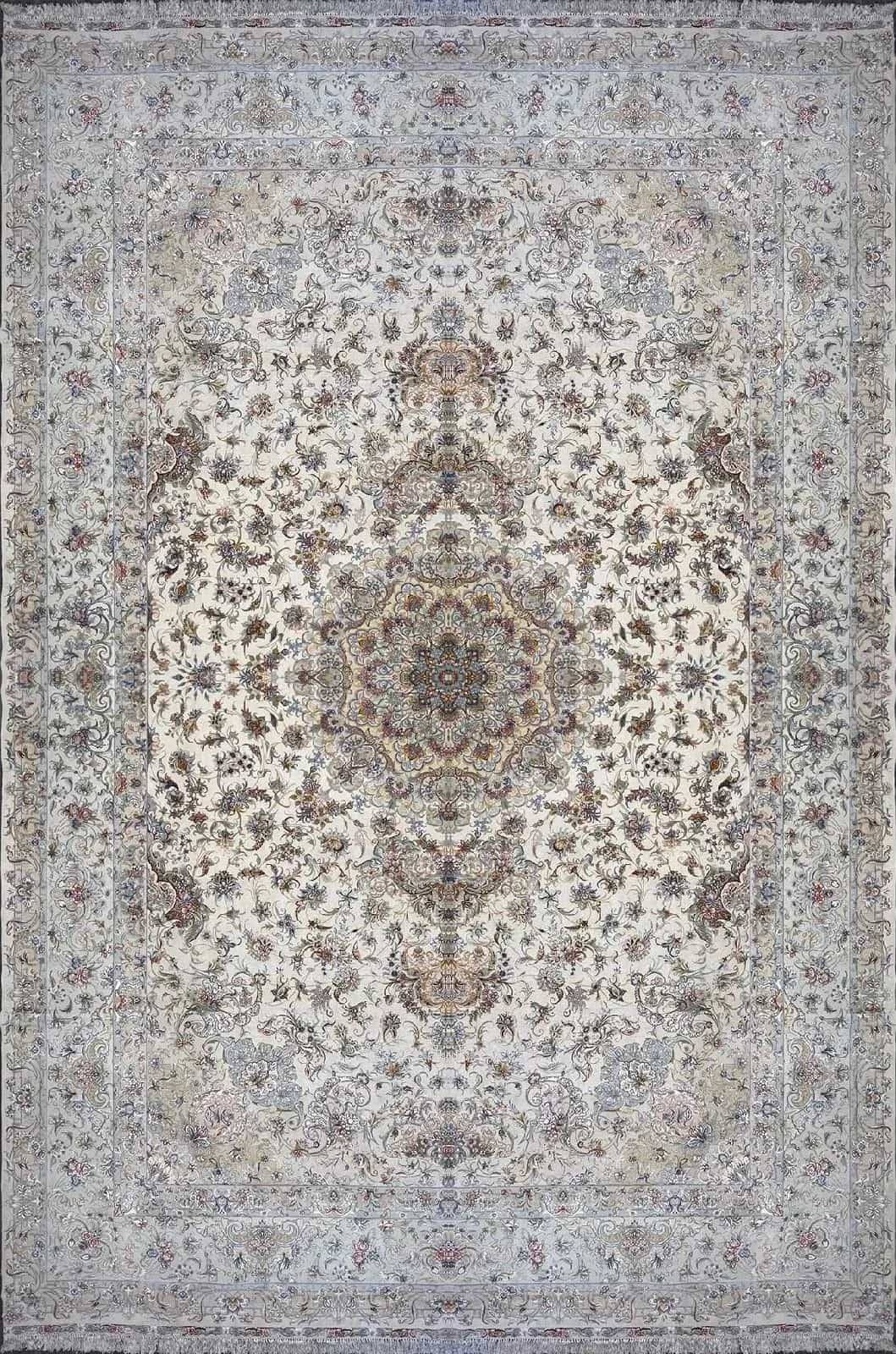 Иранский ковер ручной работы из шелка и шерсти 3.99x5.98м