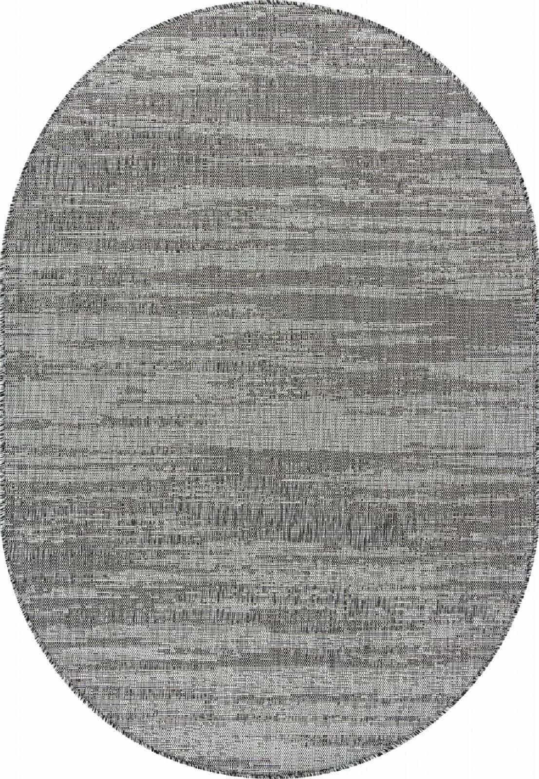 Ковер Ковер MERINOS KAIR S143 DARK GRAY Овал 1.2x1.7м