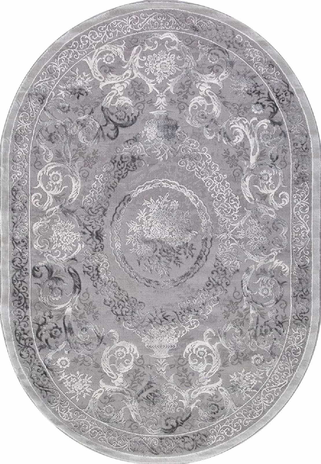 Ковер KARMEN HALI ARMINA 03760A GREY / GREY Овал Овал 3x4м
