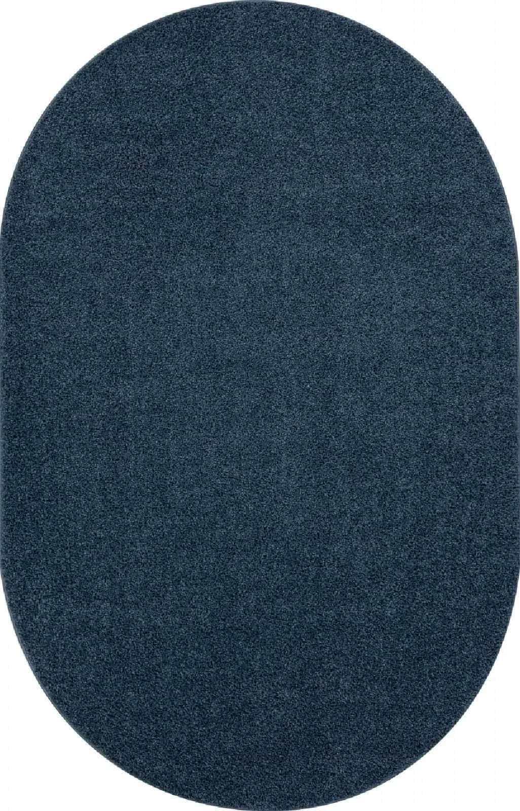 Ковер Ковер Однотонный MERINOS LANA t600 BLUE Овал Овал 1.5x2.3м