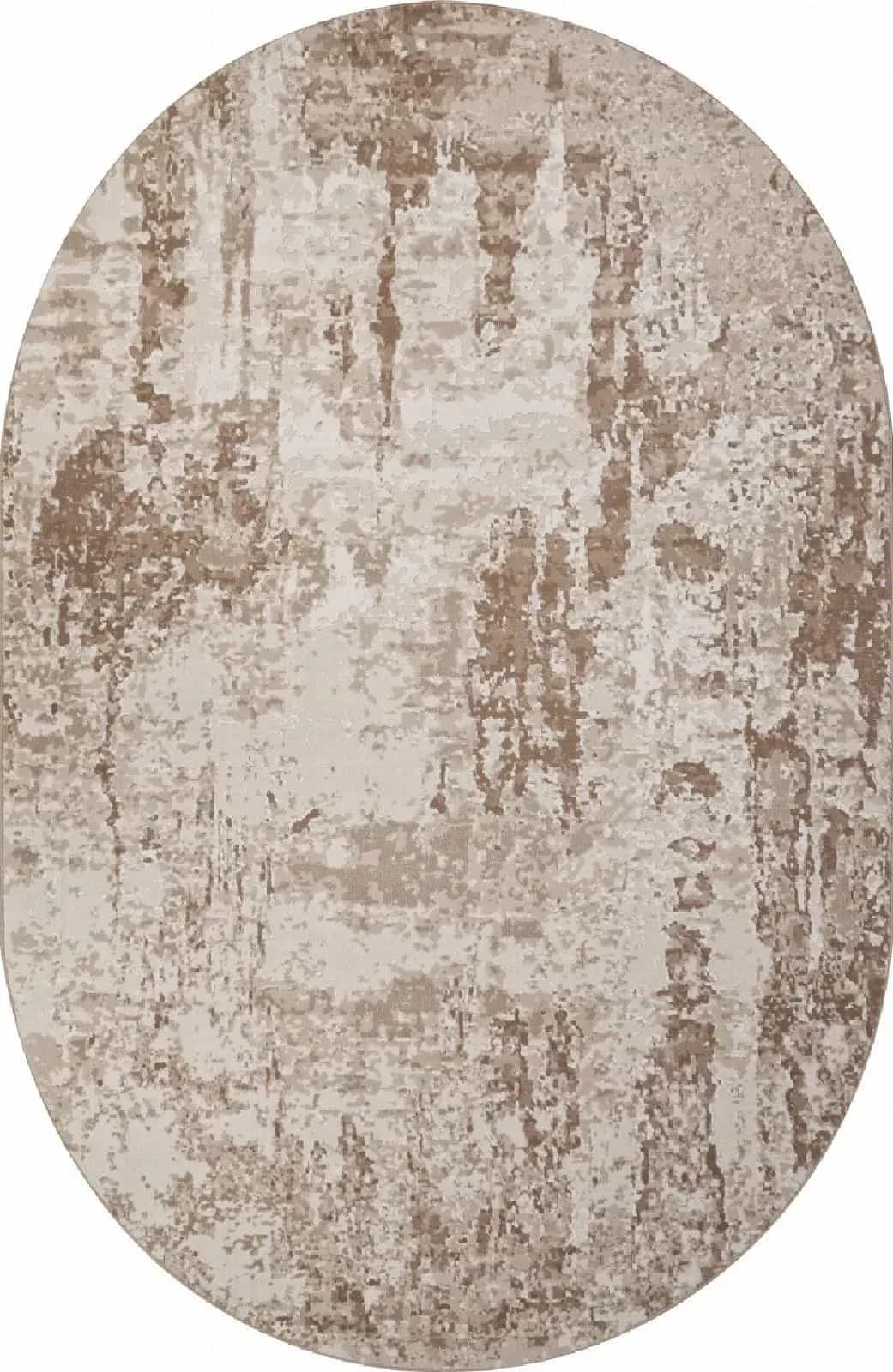 Ковер Ковер Современный ROZA SIESTA M027A WHITE / BONE Овал Овал 0.78x1.5м