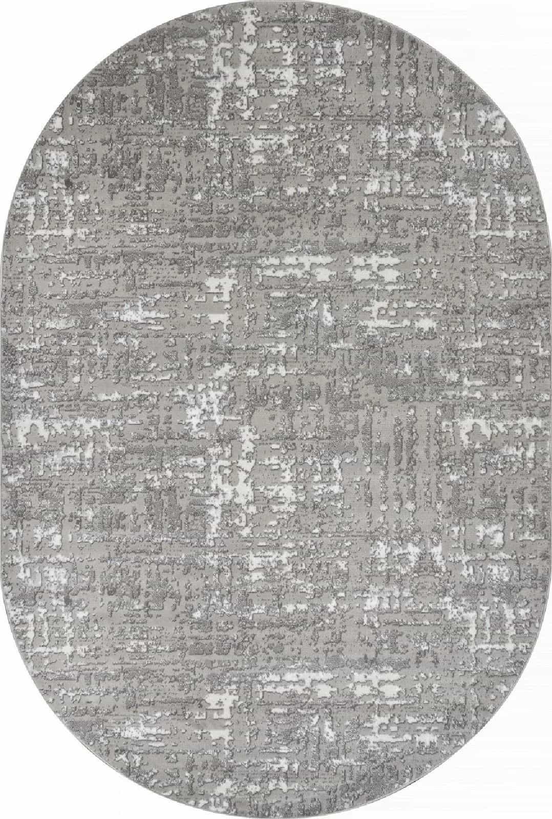 Ковер MERINOS RICHI 8667 GRAY-CREAM Овал Овал 1x2м
