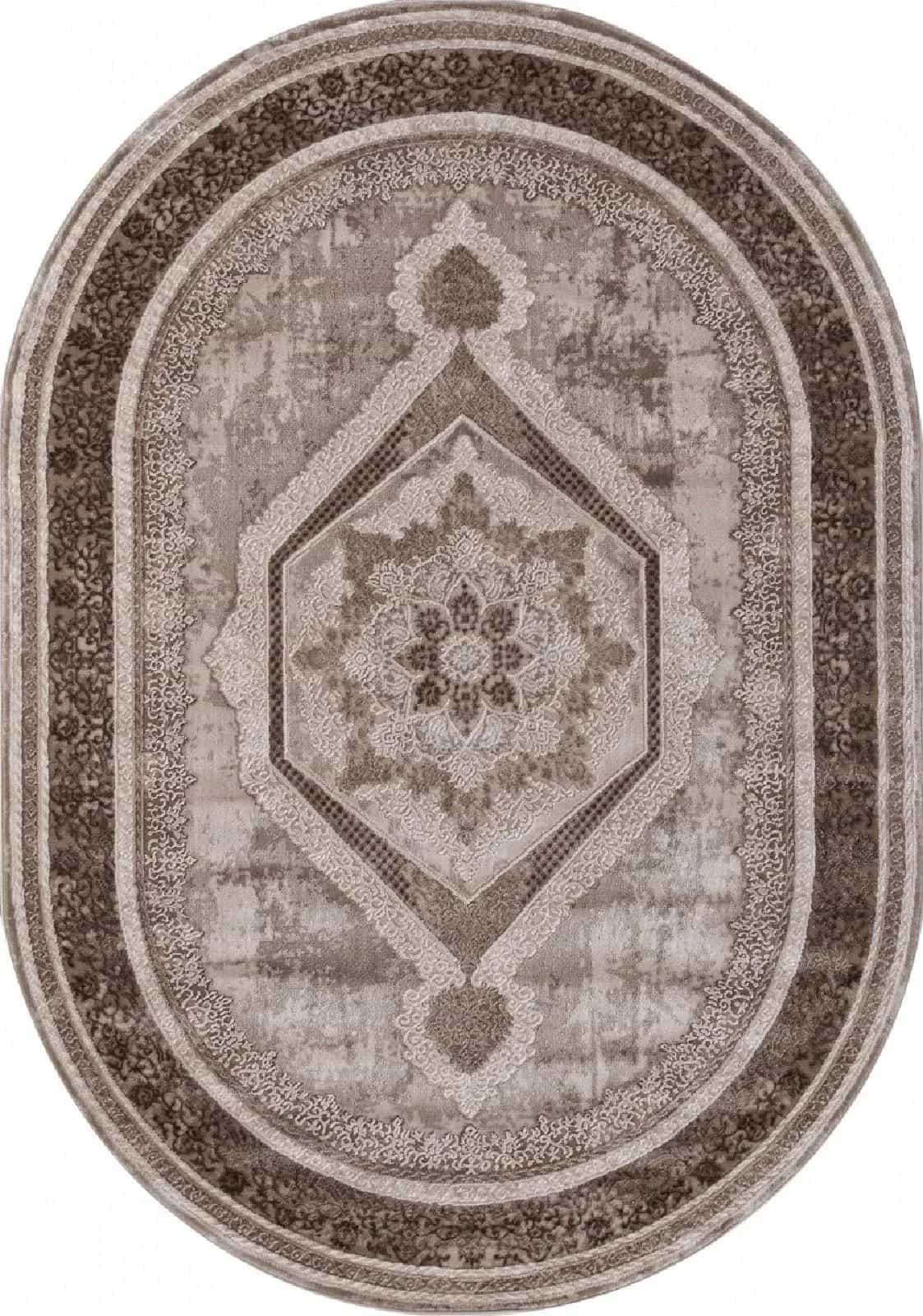 Ковер KARMEN HALI ARMINA 04037A BROWN / BROWN Овал Овал 2x2.9м