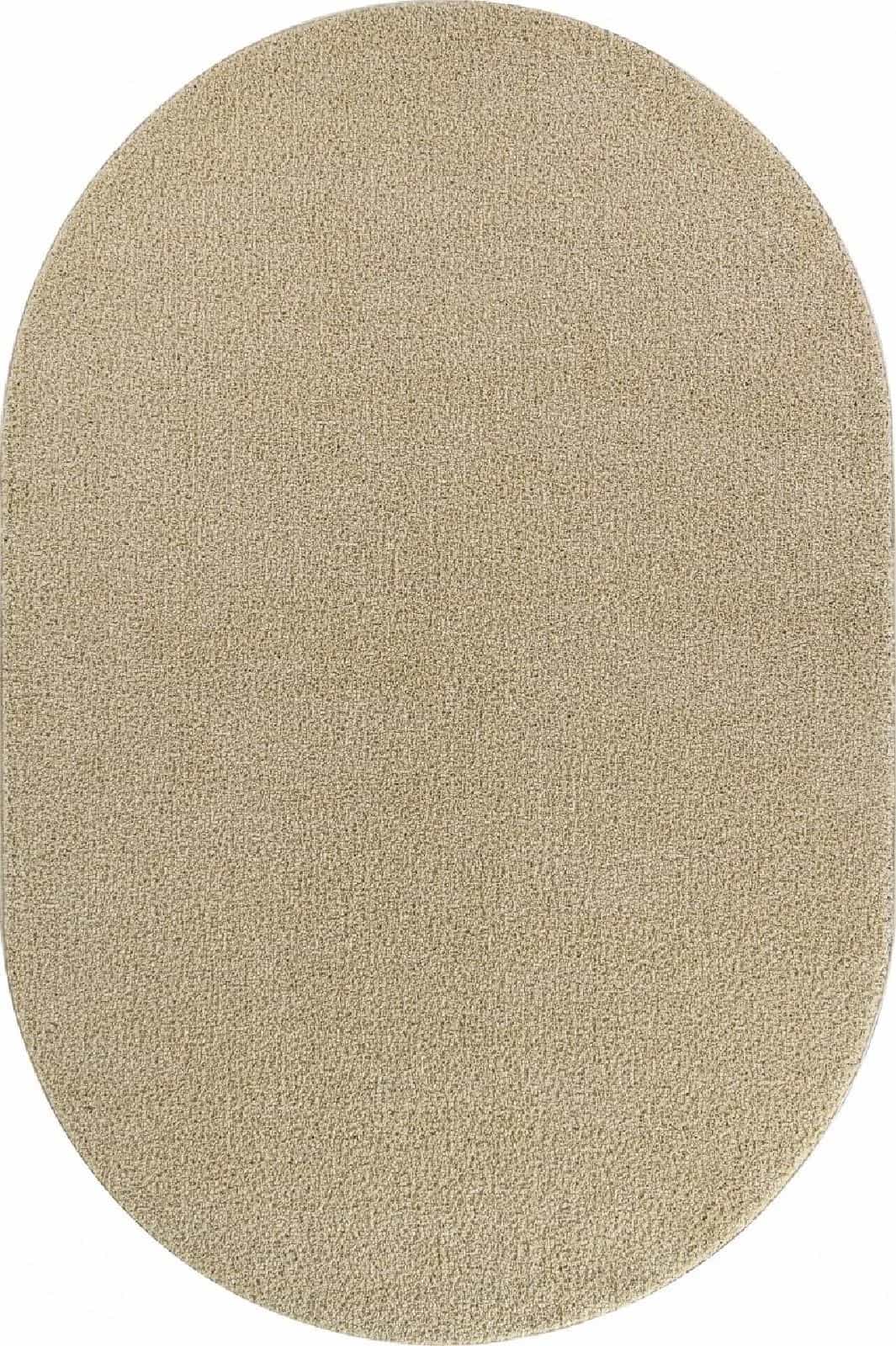 Ковер Ковер Однотонный MERINOS LANA t600 BEIGE 4 Овал 1.5x3м