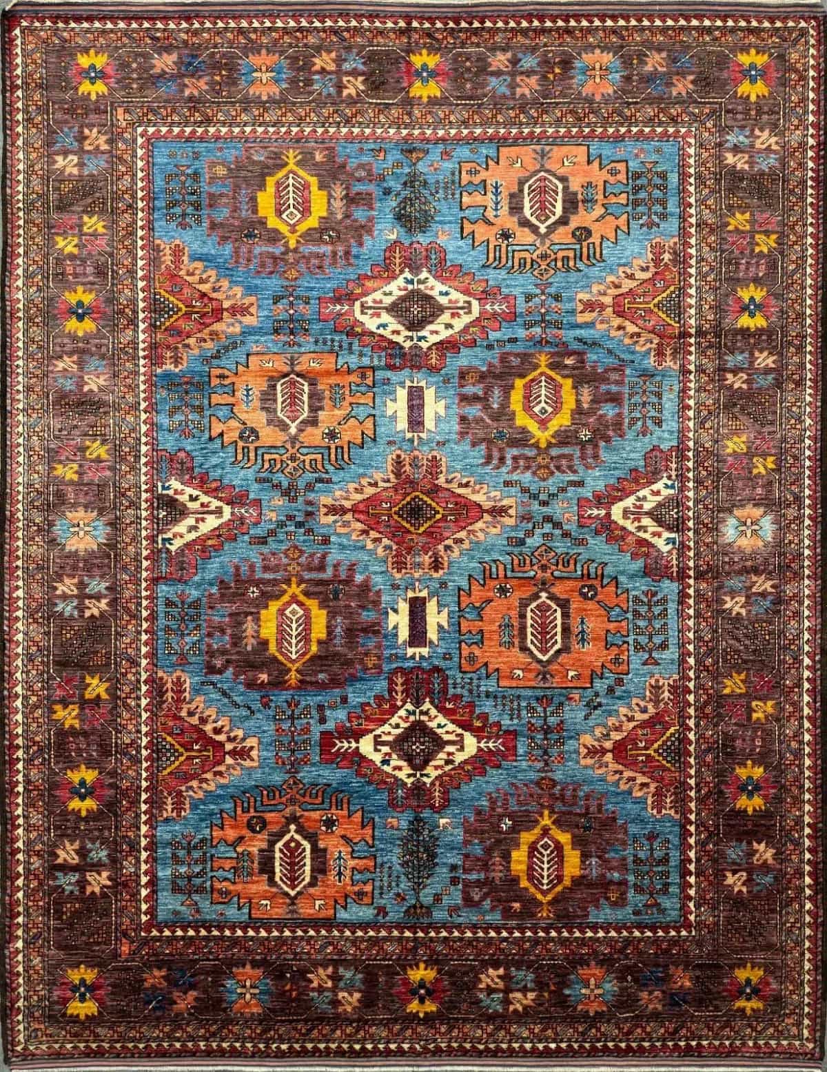Шелковый Афганский ковер ручной работы 2.44x3.13м