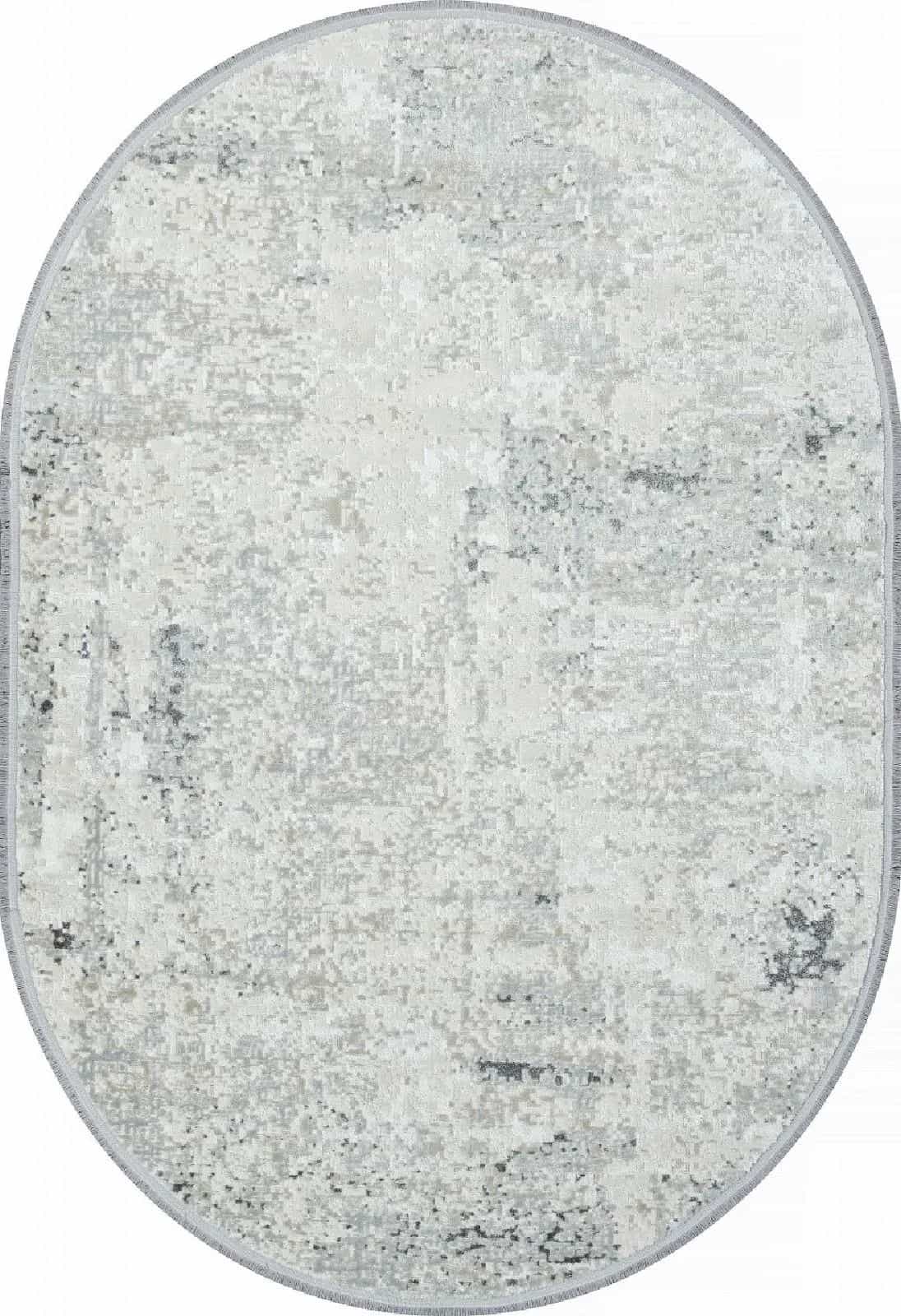 Ковер DURKAR RUBI 26762Z CREAM / L.GREY Овал Овал 0.8x1.5м
