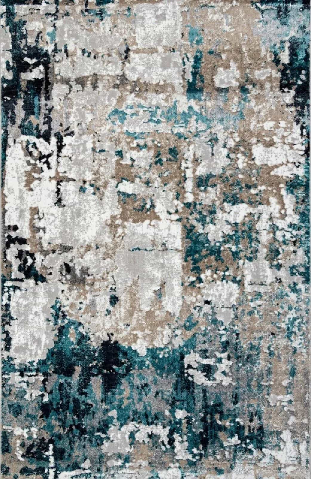 Ковер Ковер Современный ALPIN PARADIZE 01632A GREY / TURQUOISE 2x4м