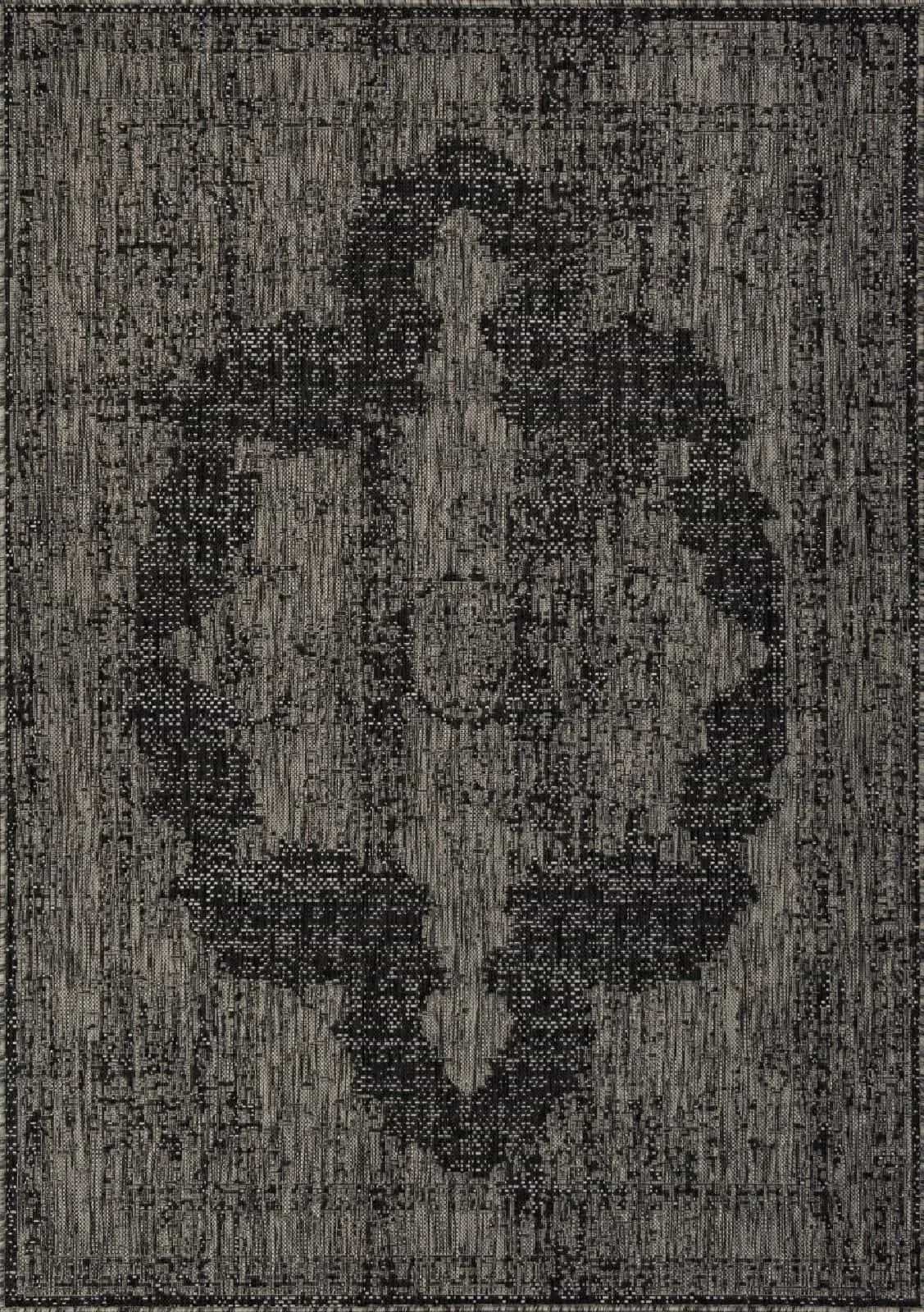 Ковер Ковер Классический MERINOS KAIR s129 BLACK-GRAY 1.6x2.3м