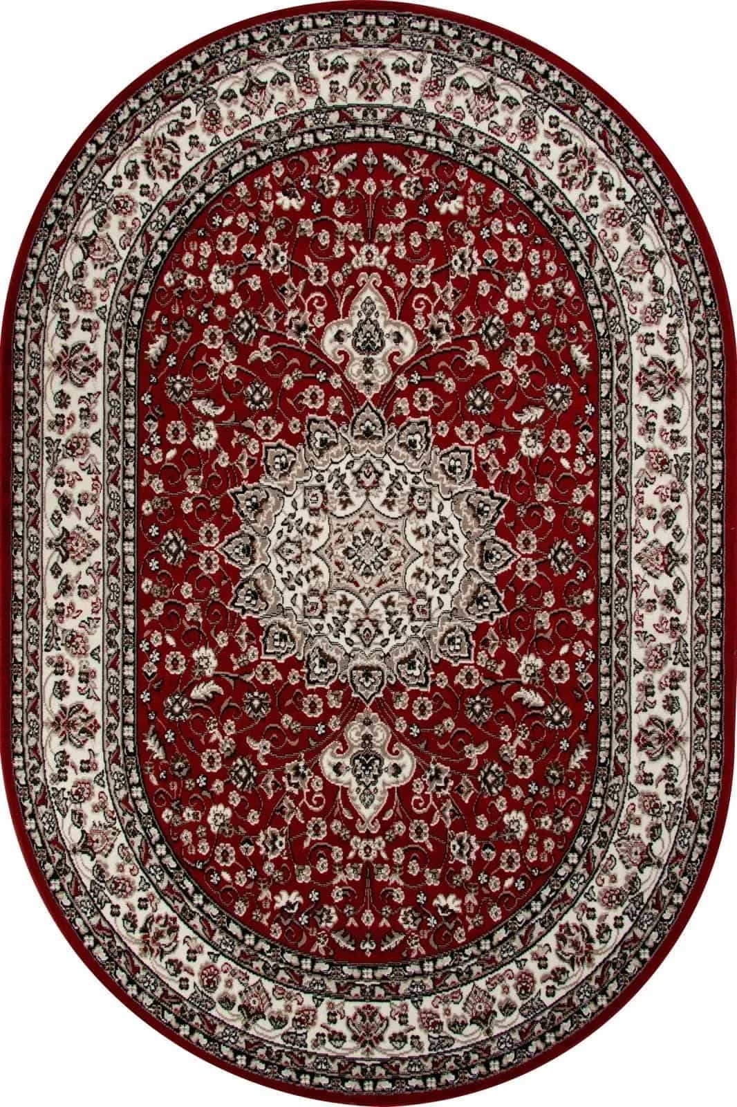 Ковер Ковер Классический MERINOS GAVANA d411 RED Овал 1.5x4м