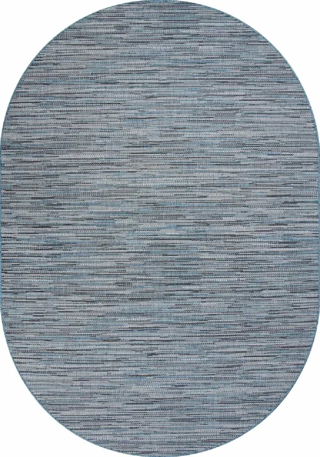 Ковер Ковер Современный MERINOS KAIR S134 BLUE Овал 1.6x2.3м