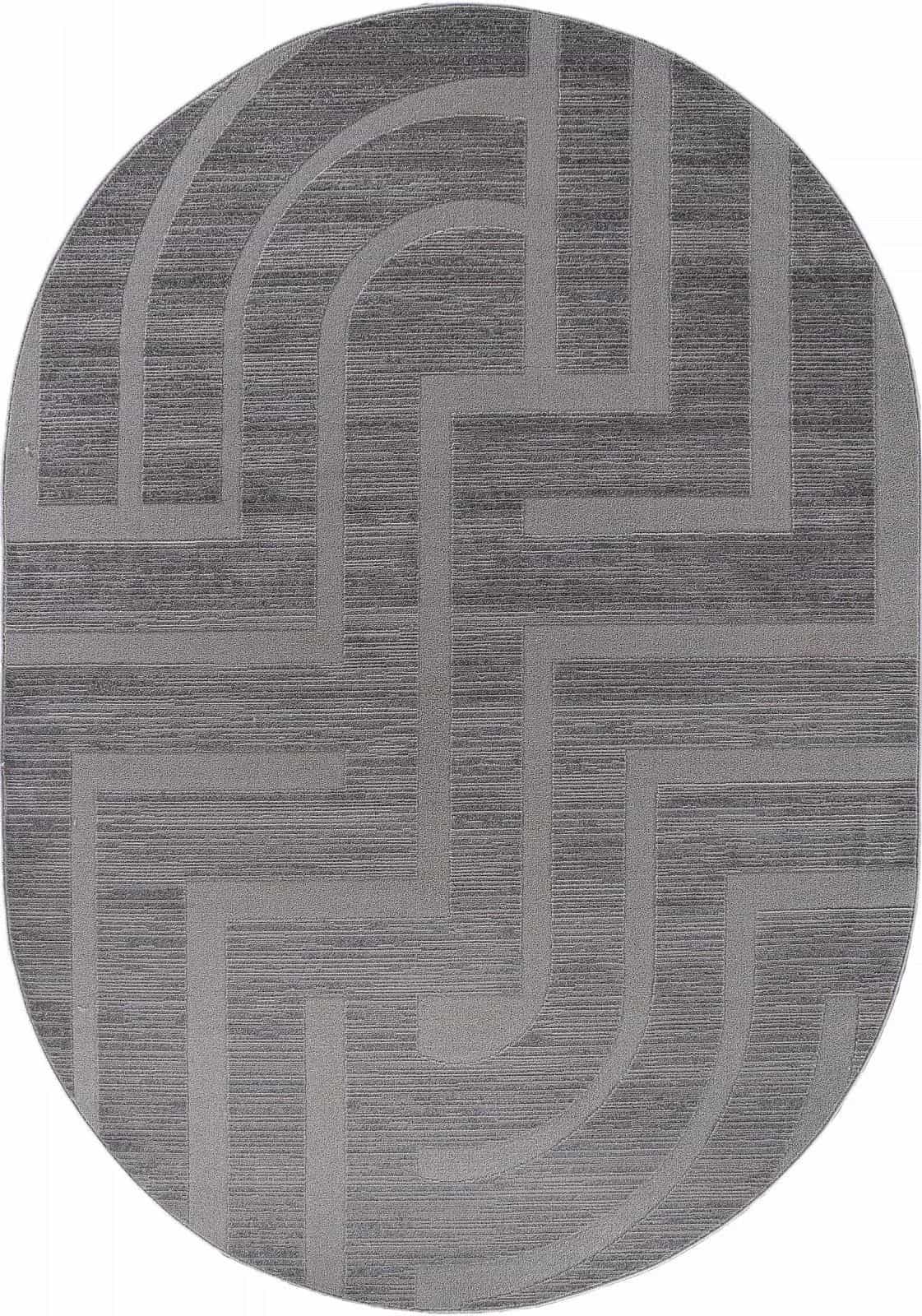 Ковер Ковер MERINOS DIOS F439 LIGHT GRAY Овал 1.6x3м