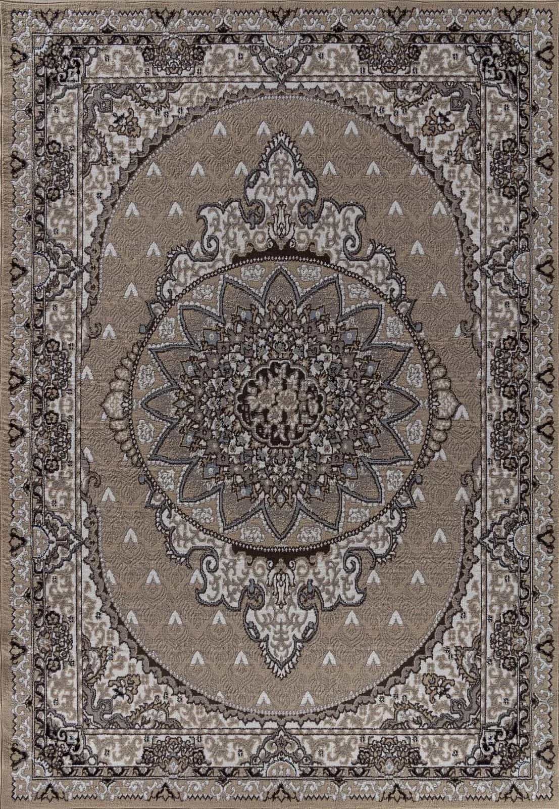 Ковер Ковер Классический AIDIN CARPET PRAGA 06021A TOZ GRI / TOZ GRI 1x2м