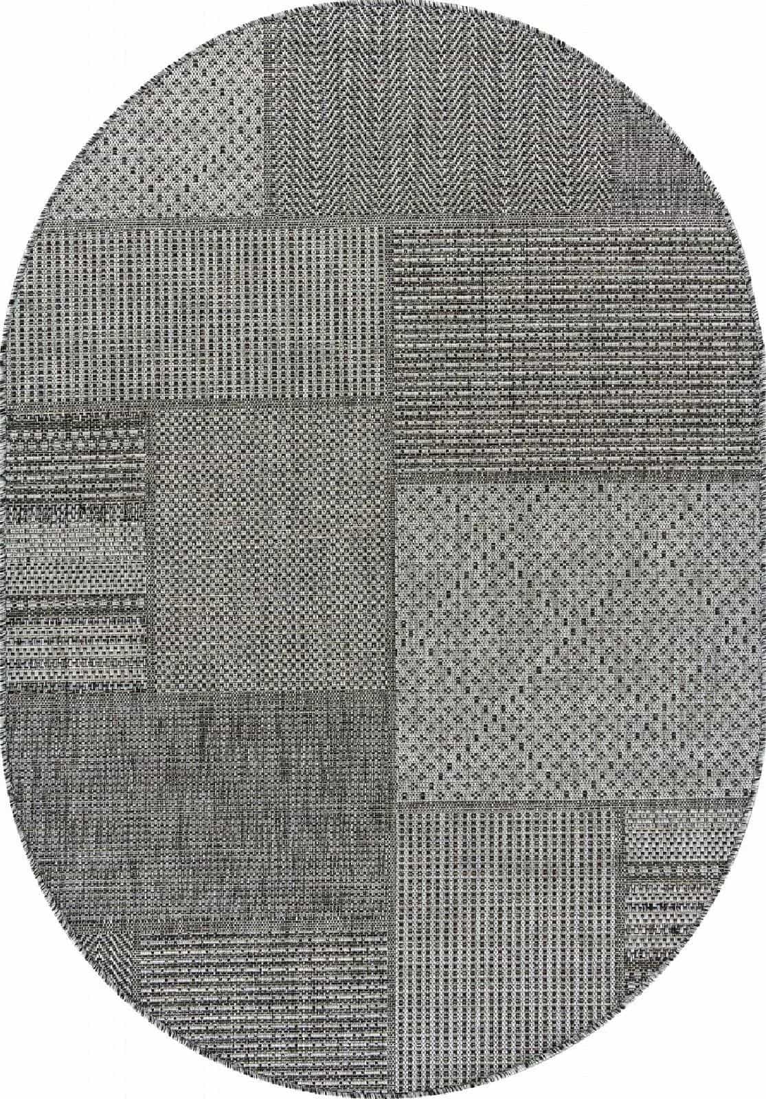 Ковер Ковер MERINOS KAIR S139 DARK GRAY Овал 1.6x2.3м