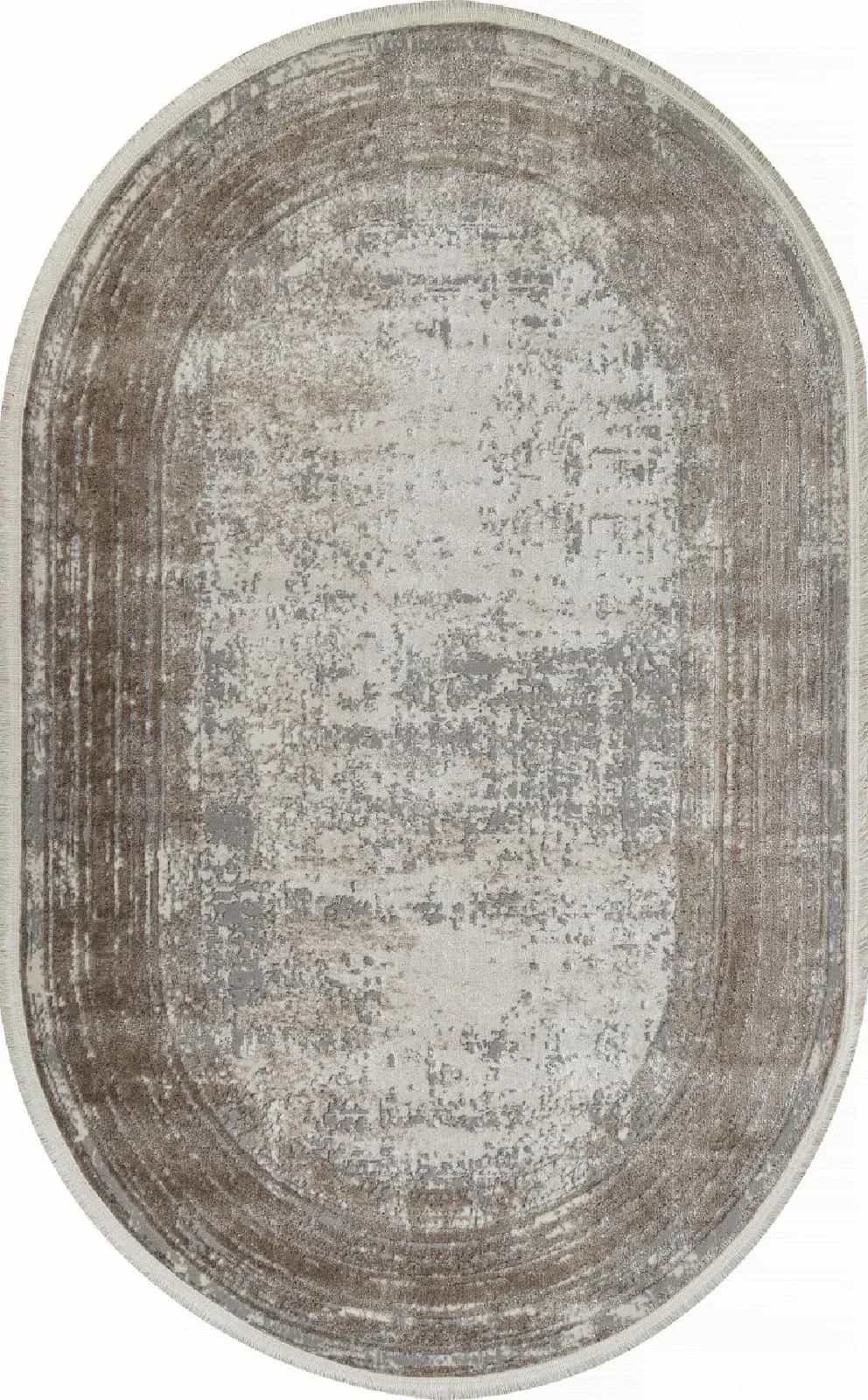 Ковер Ковер Современный KARDELEN MARMARIS 26927A GRY / D.BEIGE Овал Овал 1.92x2.9м
