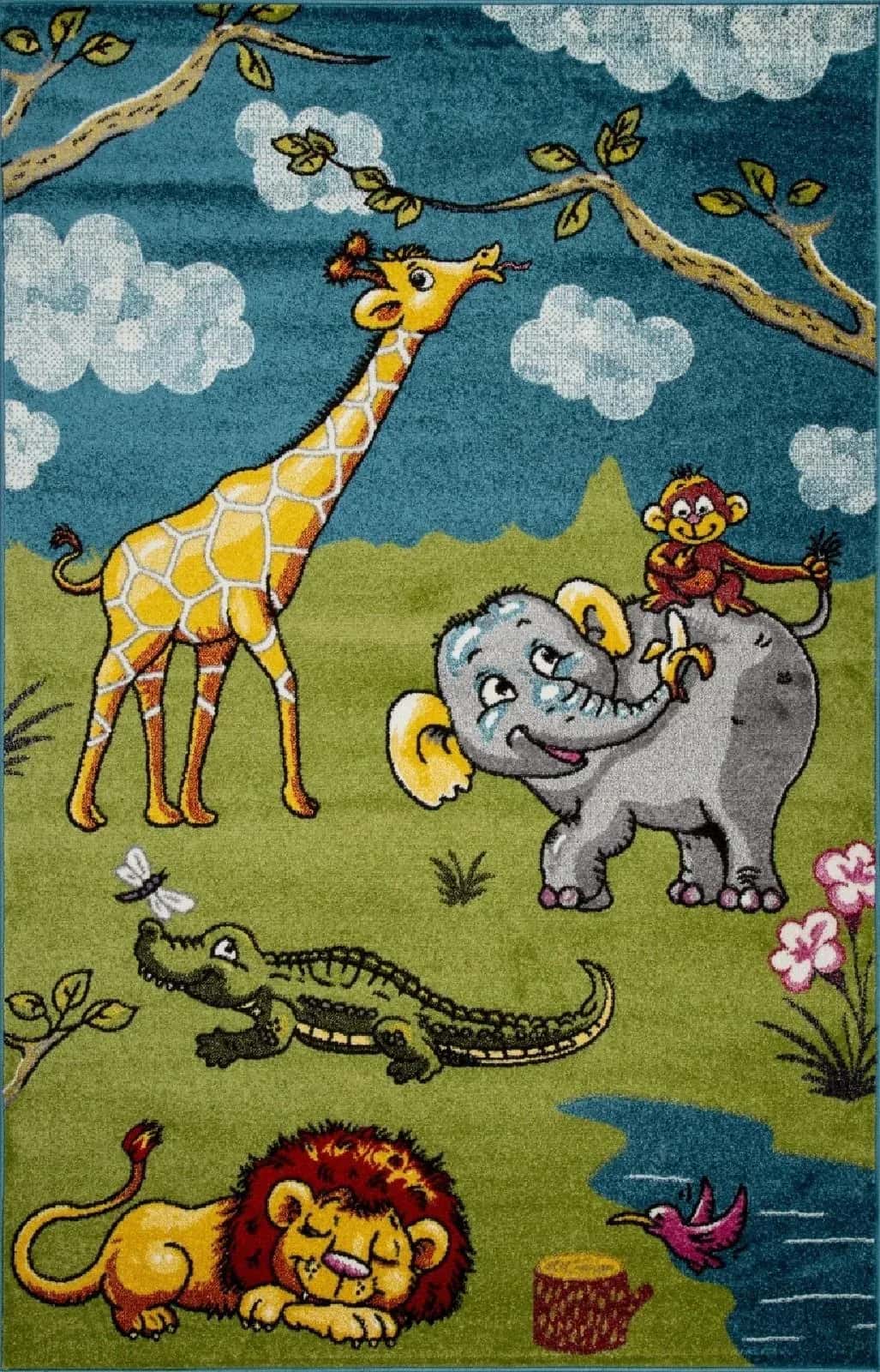 Ковер MERINOS ART KIDS LM15 GREEN 1x1.5м
