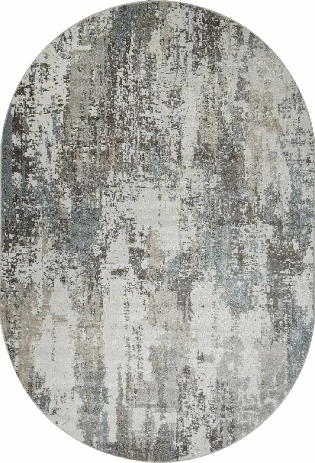 Ковер Ковер Современный MERINOS NATUREL F229 BEIGE-BLUE Овал Овал 1x2м