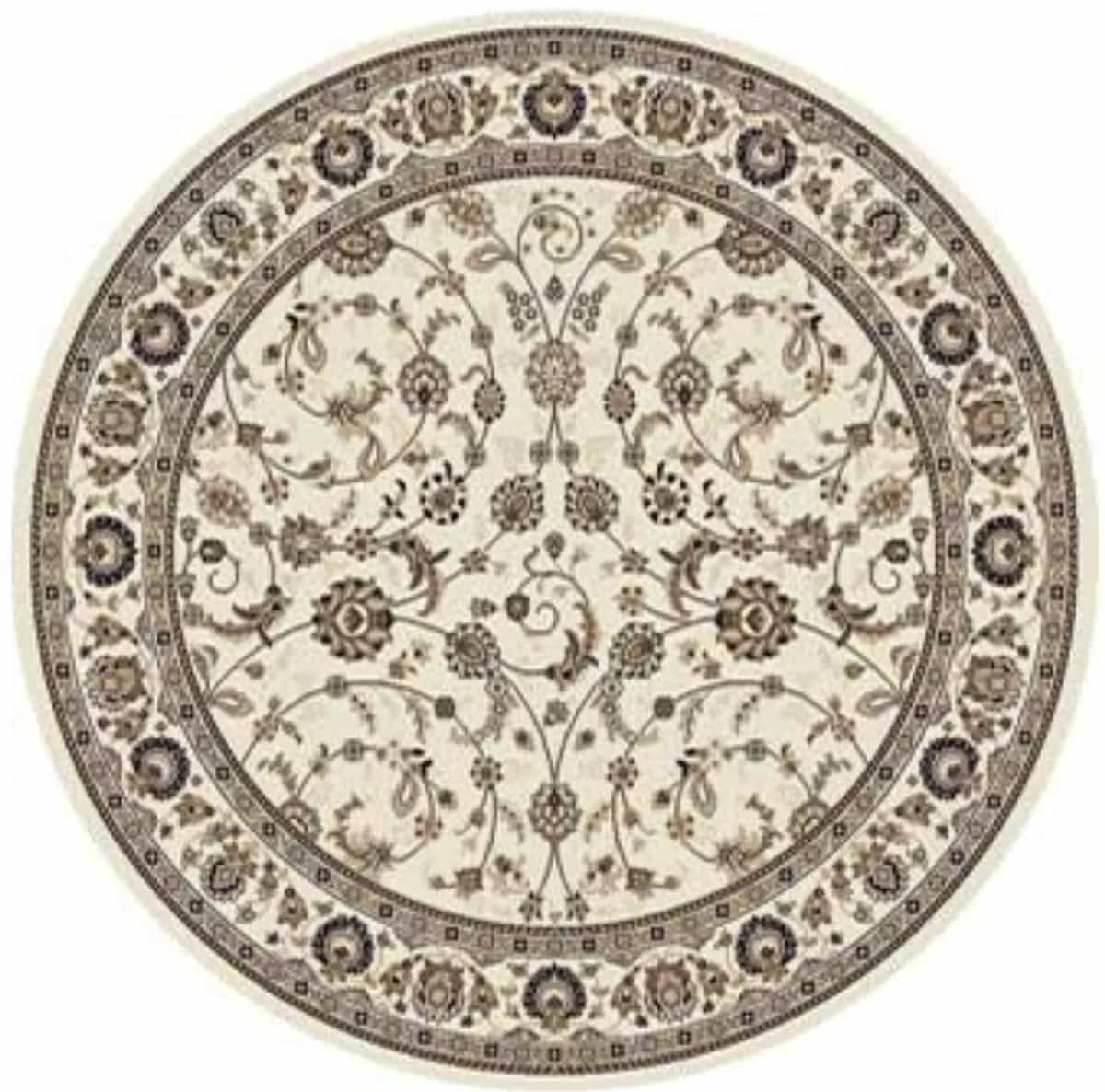 Ковер Merinos Valencia Deluxe d251 cream-brown Круг Круг 2x2м