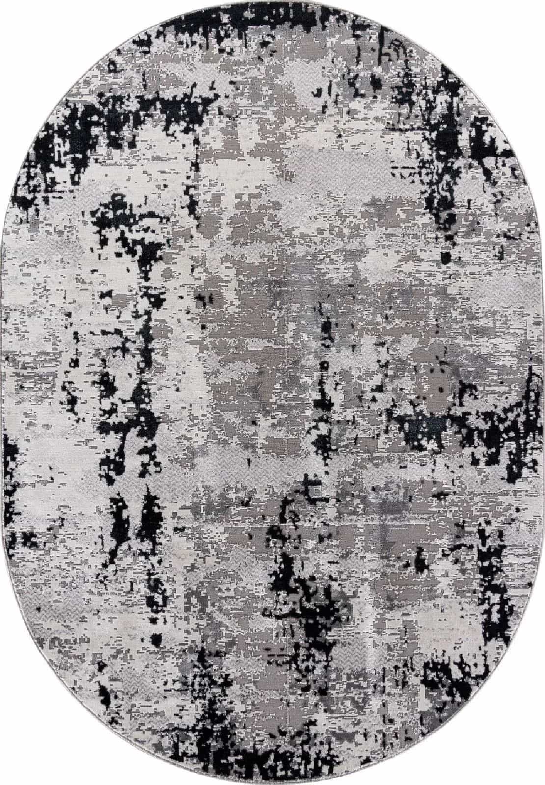 Ковер Ковер MERINOS PALERMO F282 DARK GRAY Овал Овал 1x2м