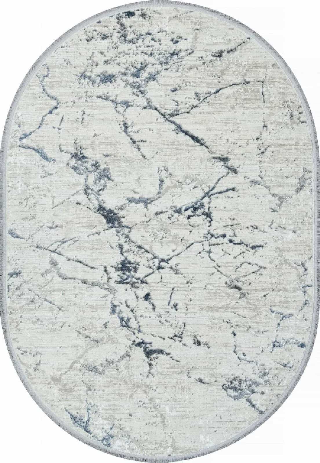 Ковер DURKAR RUBI 26306Z CREAM / CREAM Овал Овал 0.8x1.5м