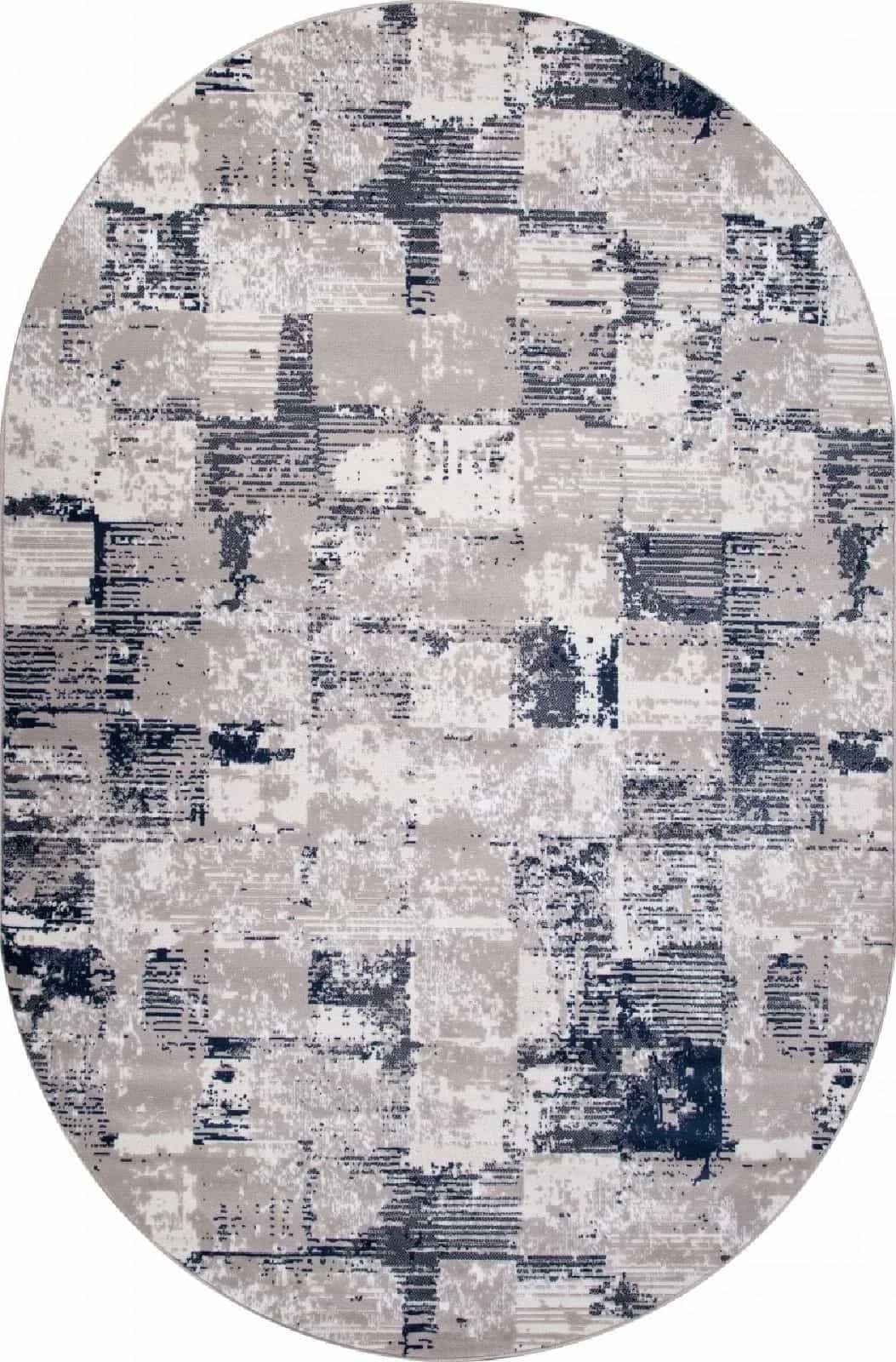 Ковер MERINOS RICHI 8673 GRAY-BLUE Овал Овал 2x4м