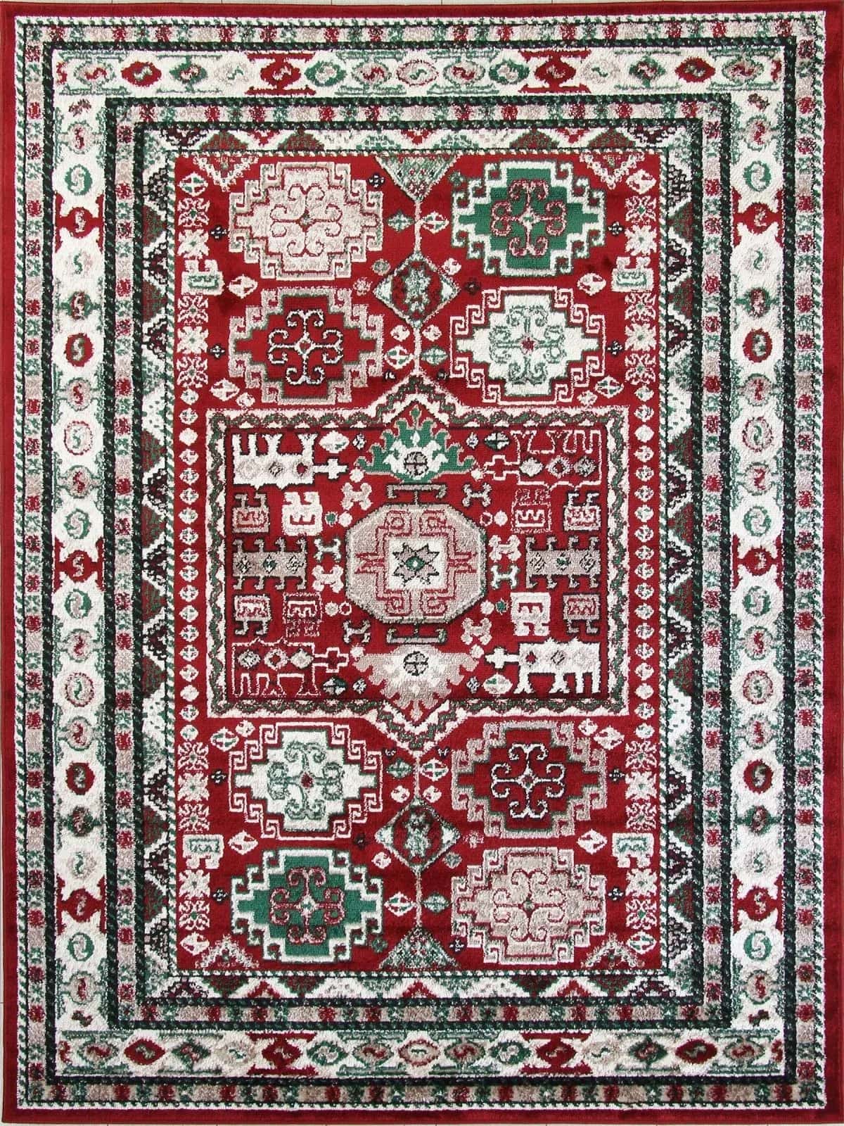 Ковер Ковер Классический MERINOS DARGA F667 RED-CREAM 2x5м