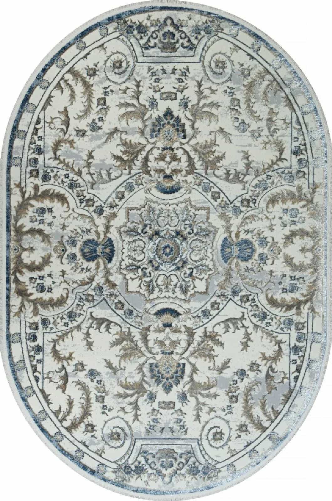 Ковер ALPIN SAHARA 00765A D.BLUE FDY / CREAM HB Овал Овал 2x2.9м