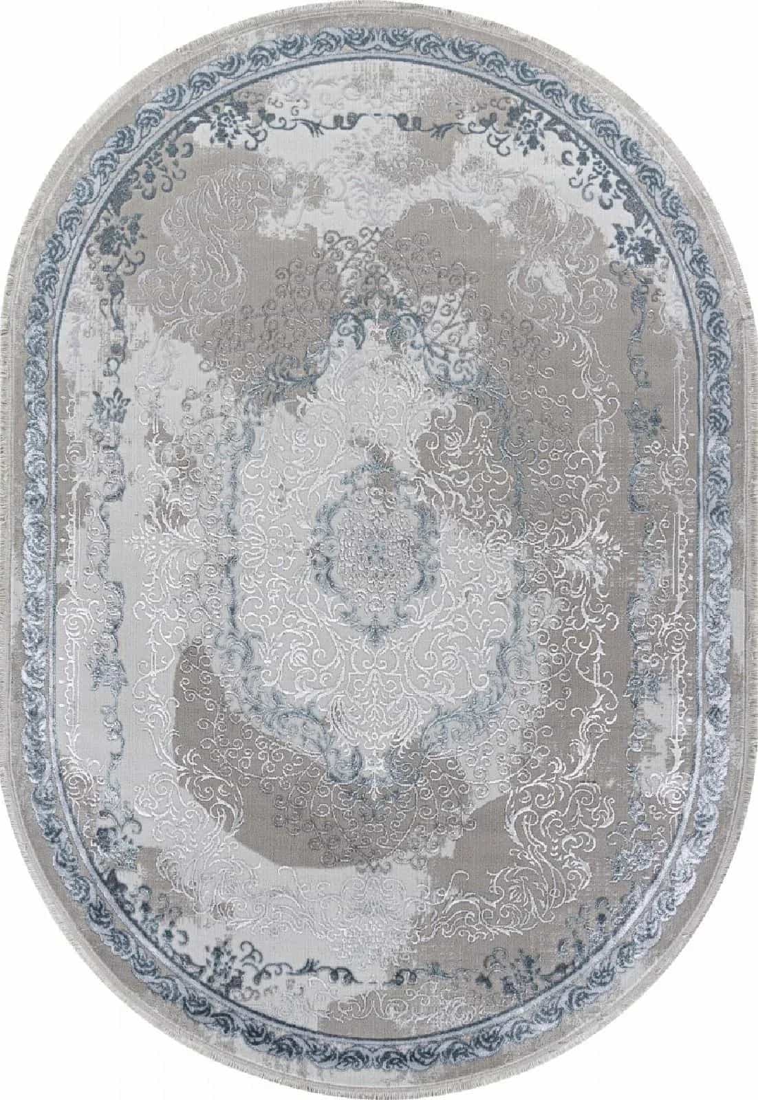 Ковер Ковер Классический ARDA EFSAN L278A CREAM SHRINK / BLUE FDY Овал Овал 2.4x3.4м