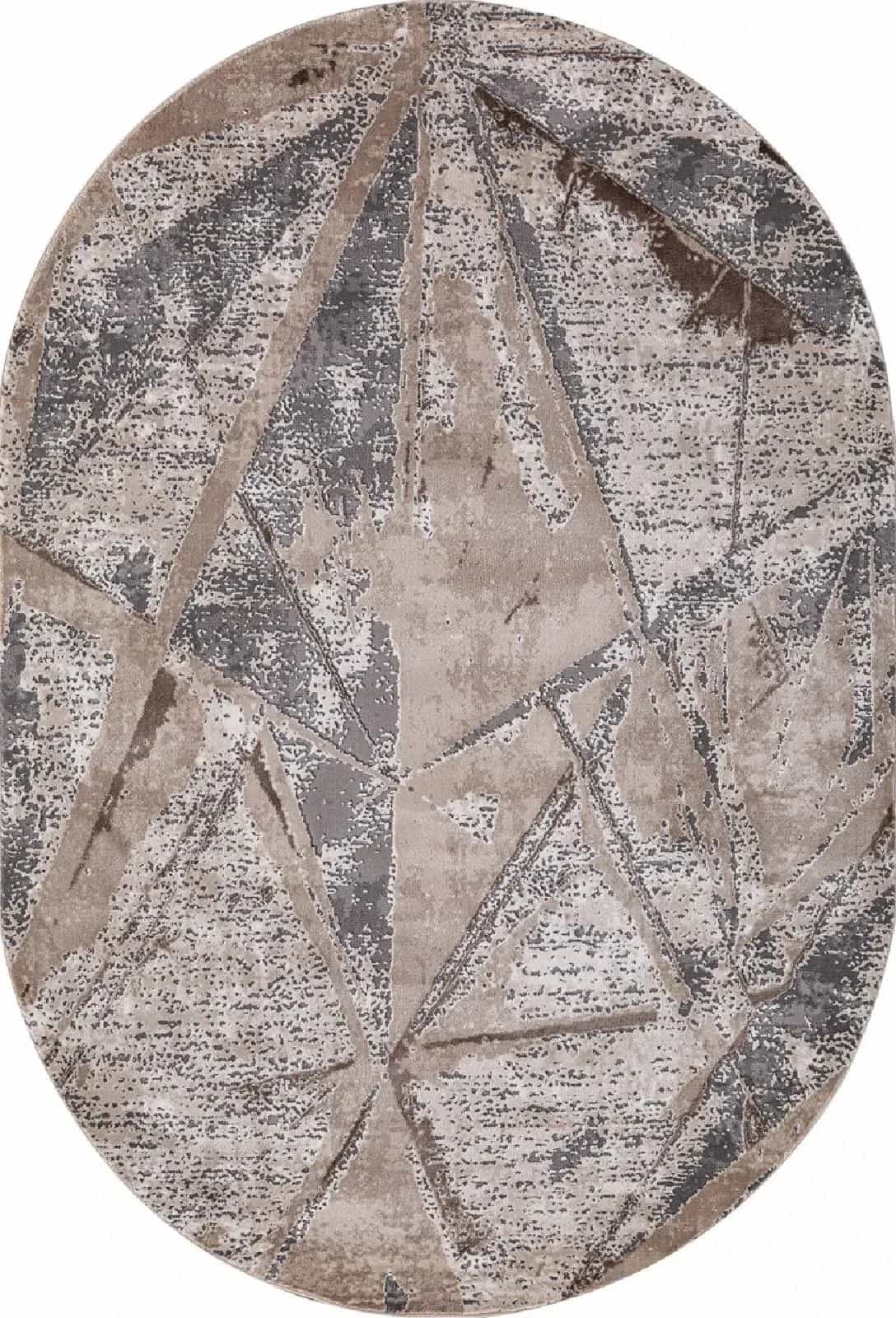 Ковер KARMEN HALI ARMINA 04022C GREY / BROWN Овал Овал 2x2.9м