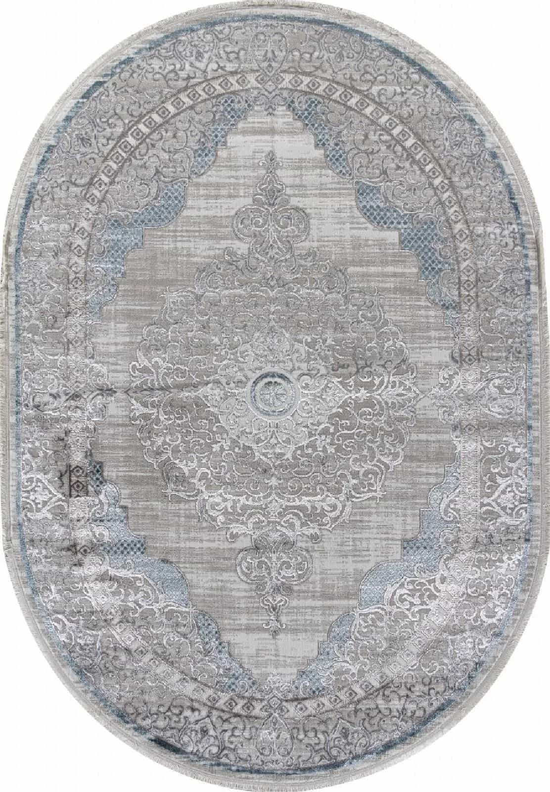 Ковер Ковер Классический ARDA EFSAN L279A CREAM SHRINK / BLUE FDY Овал Овал 3x4м