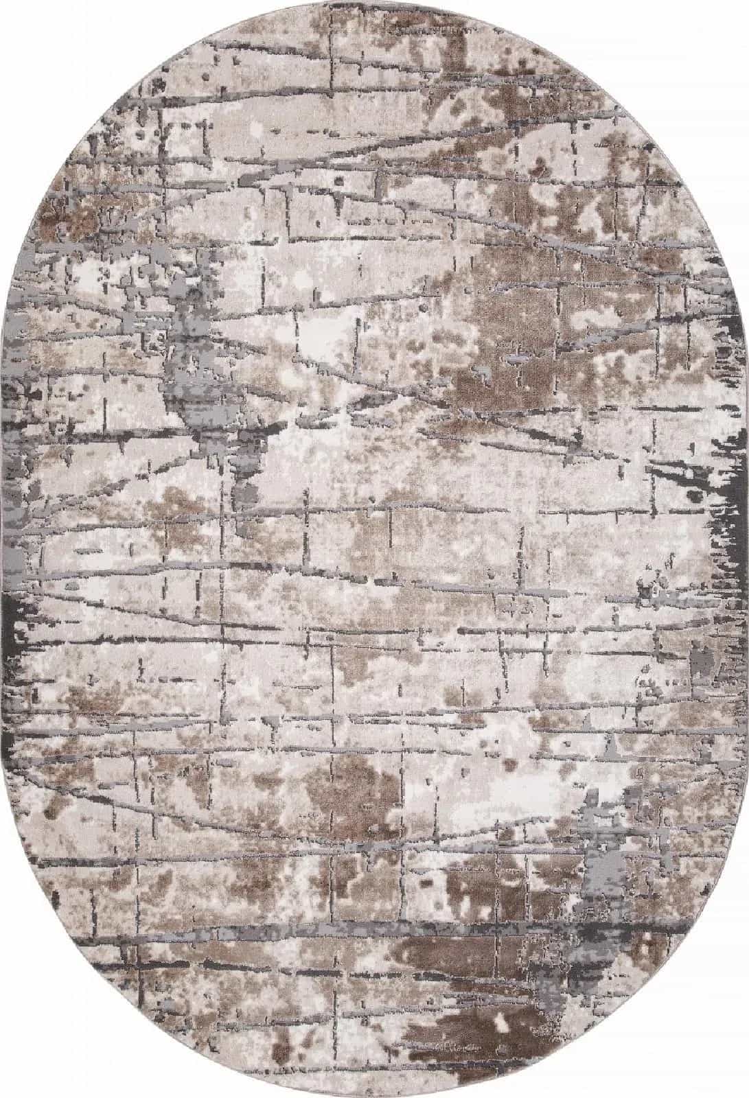 Ковер KARMEN HALI ARMINA 03802A GREY / BROWN Овал Овал 2.4x3.4м