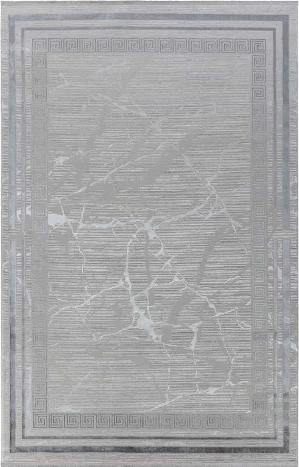 Ковер OZ KAPLAN Leonidas B0740A White-Grey 0.8x1.5м
