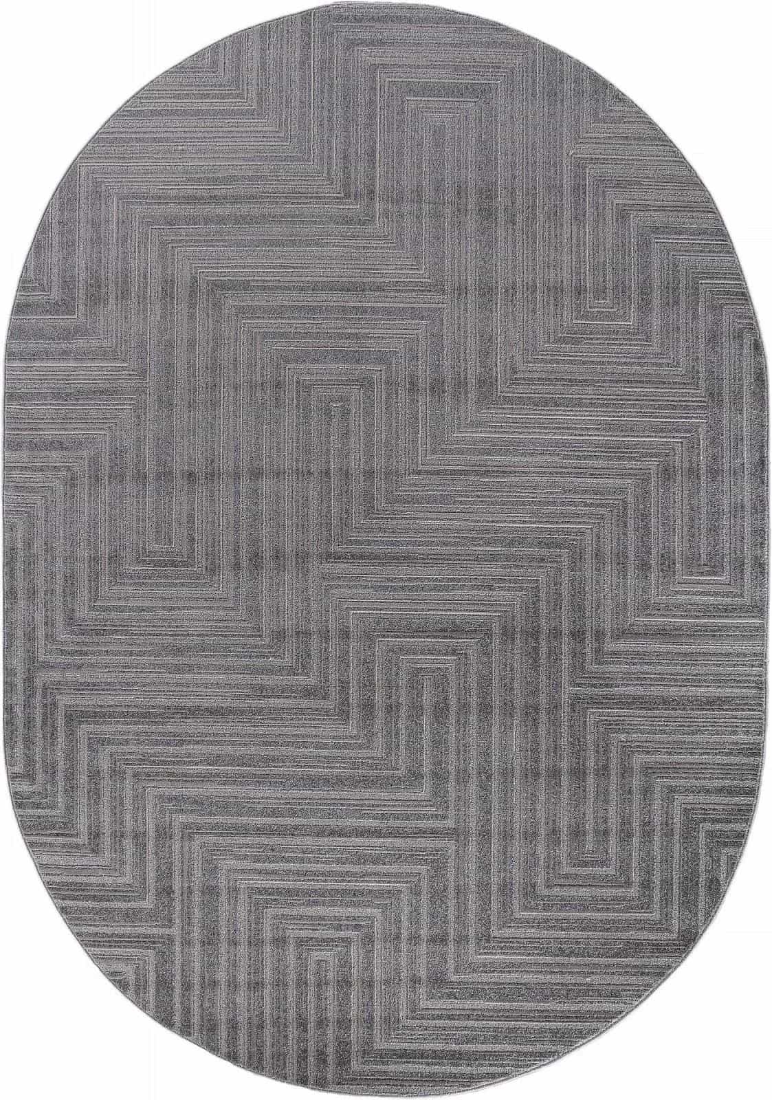 Ковер Ковер MERINOS DIOS F412 LIGHT GRAY Овал 1.6x2.3м