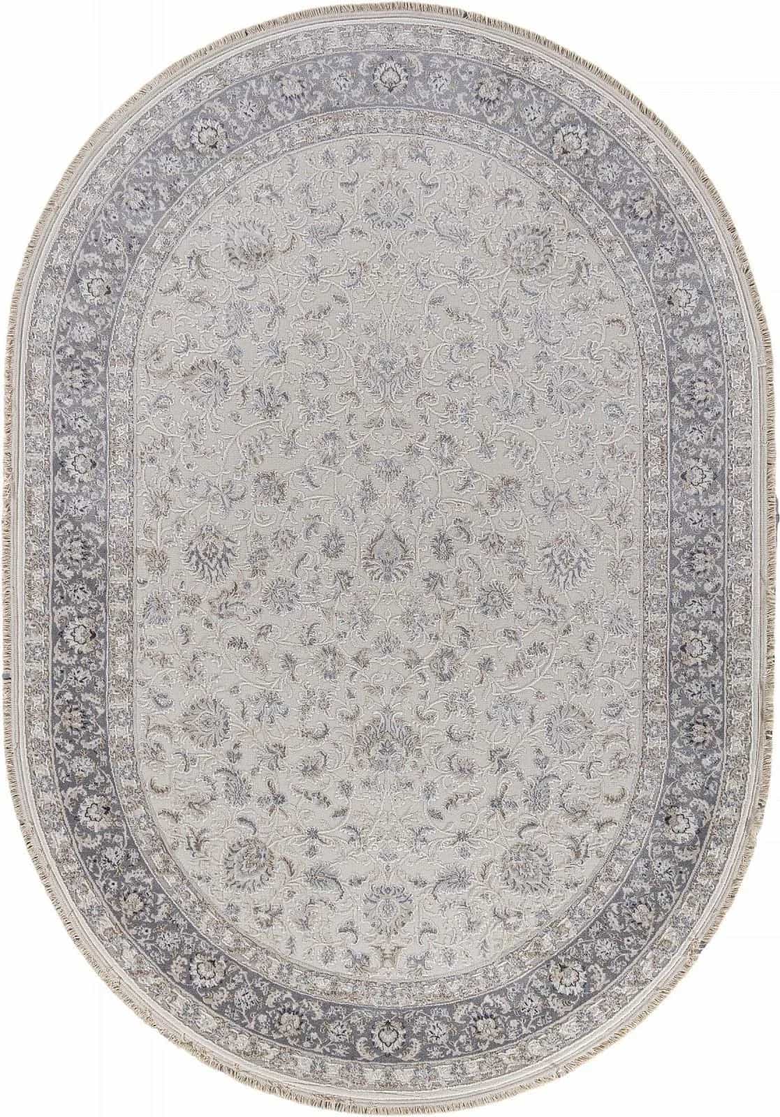 Ковер Ковер Классический DURKAR Jasmine 35831Z CREAM / L.GREY Овал Овал 1x2м
