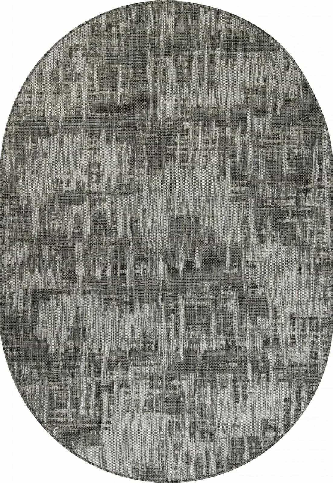 Ковер Ковер Современный MERINOS KAIR S144 GRAY Овал Овал 2x2.9м