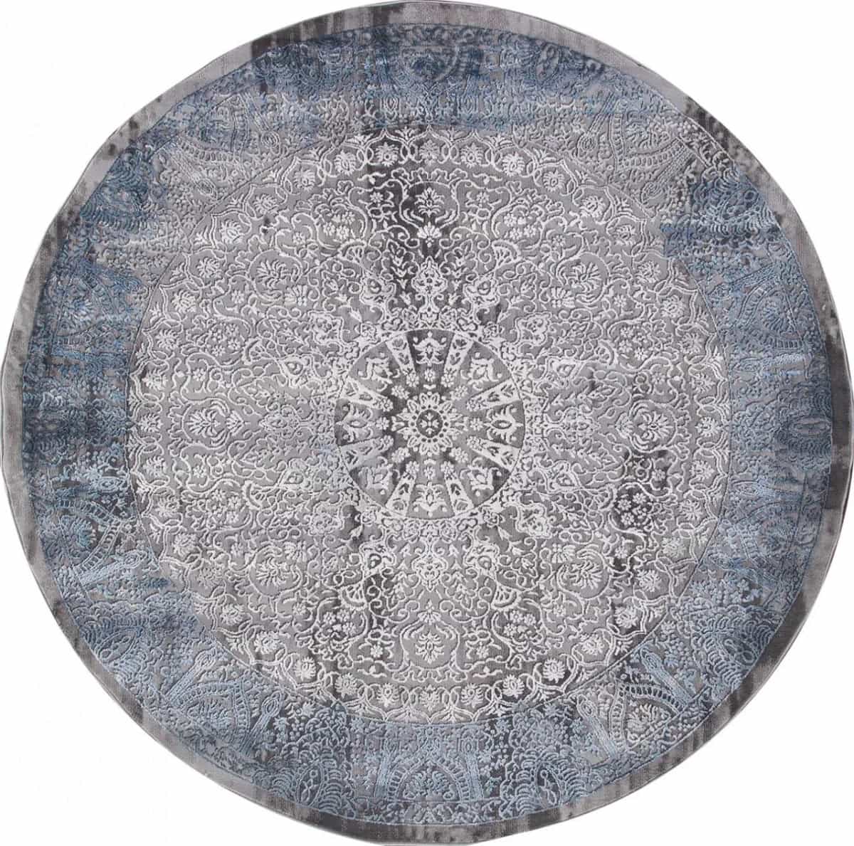 Ковер KARMEN HALI ARMINA 03878A BLUE / BLUE Круг Круг 2.4x2.4м