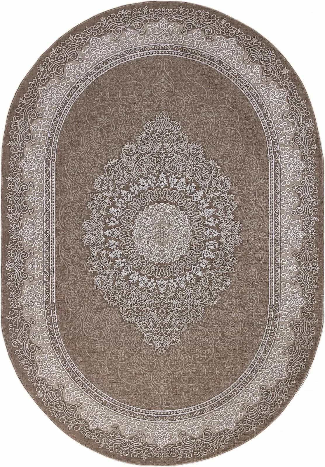 Ковер Ковер Классический KARMEN HALI ARMINA 04076A BROWN / BROWN Овал 3x4м