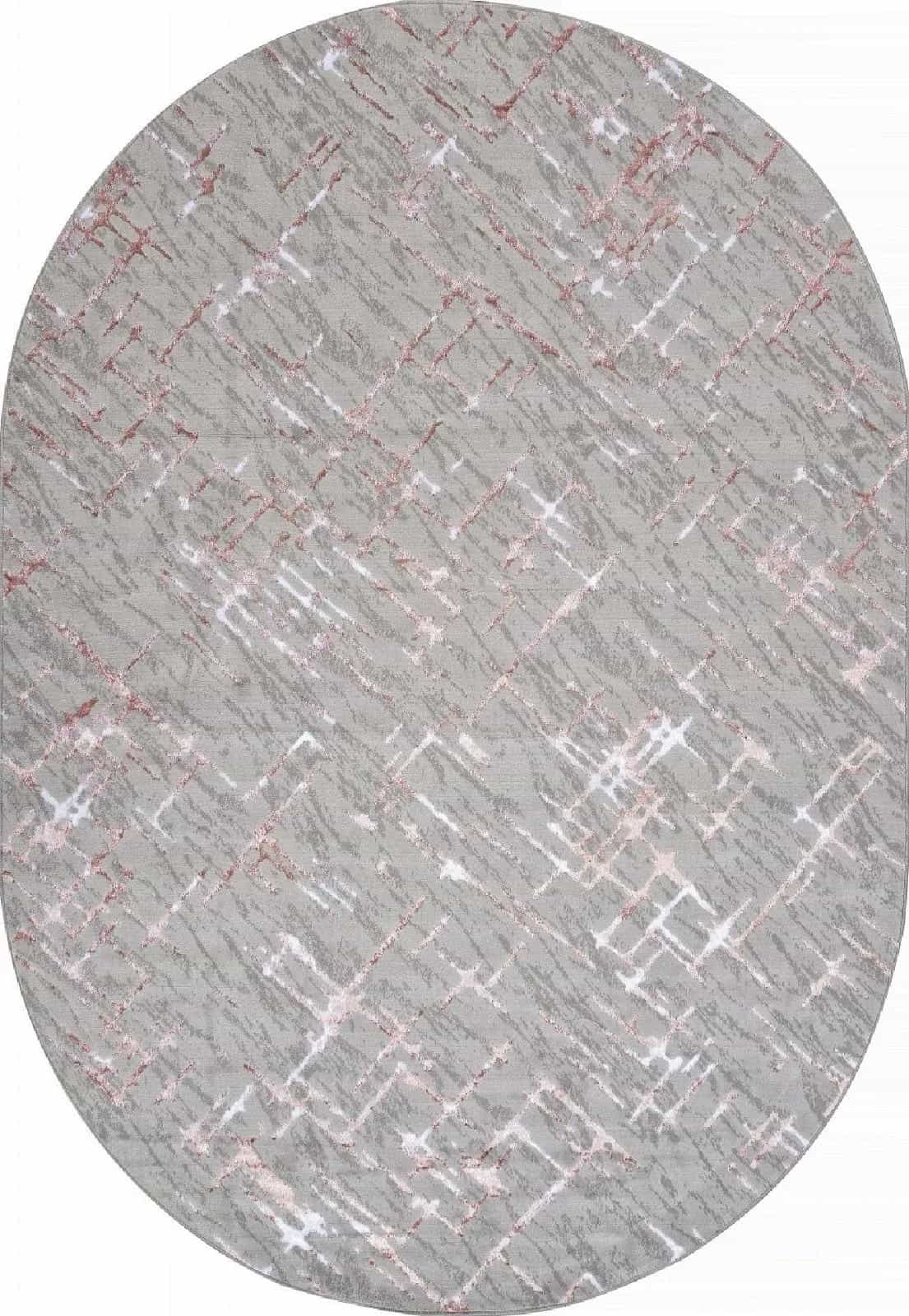 Ковер MERINOS LIMAN F164 GRAY-PINK Овал Овал 1.6x2.3м