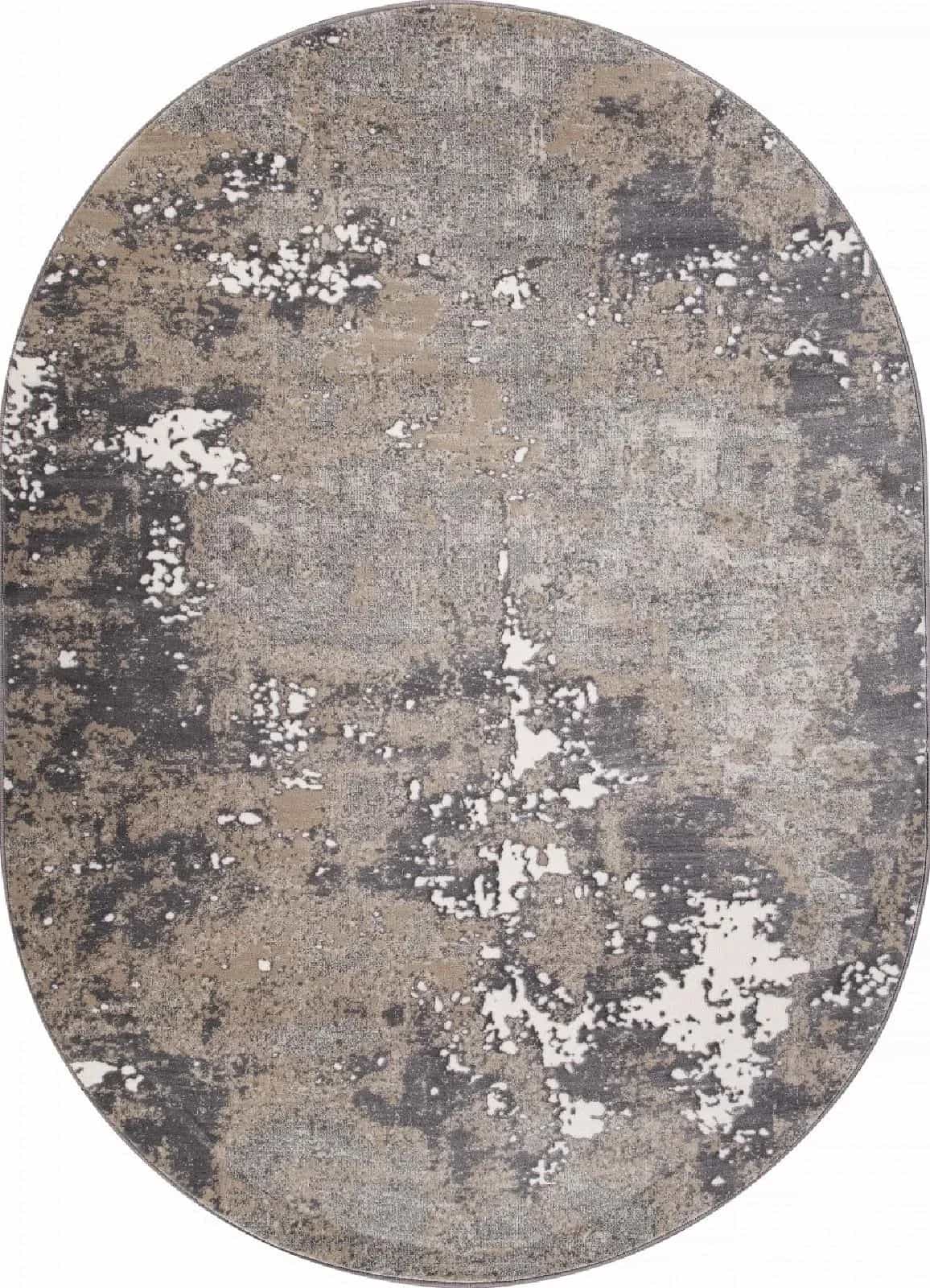 Ковер MERINOS ATLANTIS D996 CREAM-GRAY Овал Овал 2.4x3.4м