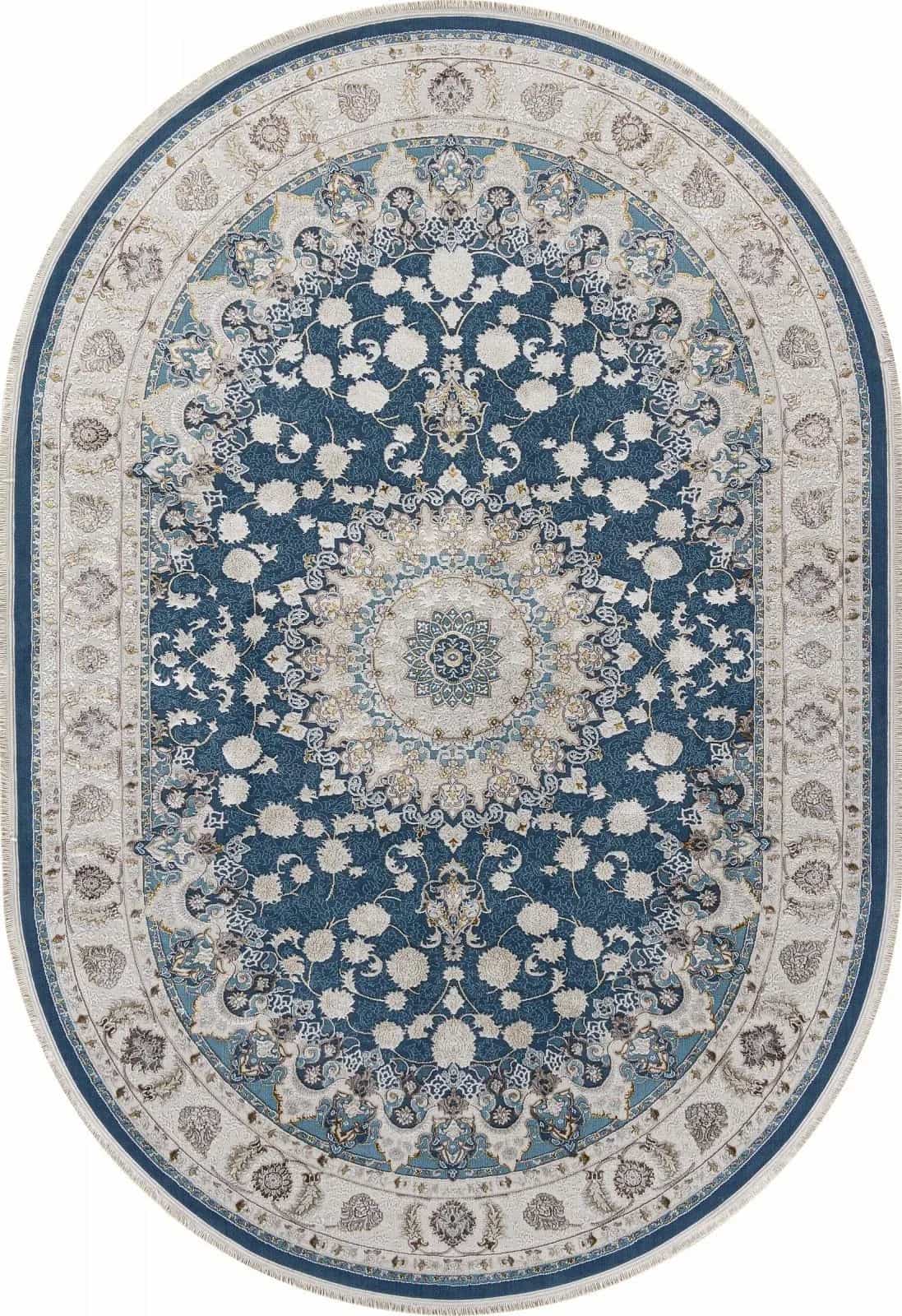 Ковер Ковер Классический ARDA ZARINA A050B D.BLUE SHIRINK / CREAM Овал 2x2.9м