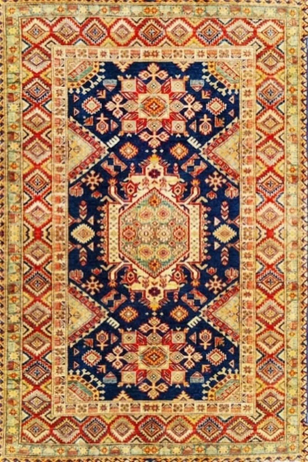 Афганский ковер ручной работы Казах 1.49x1.92м