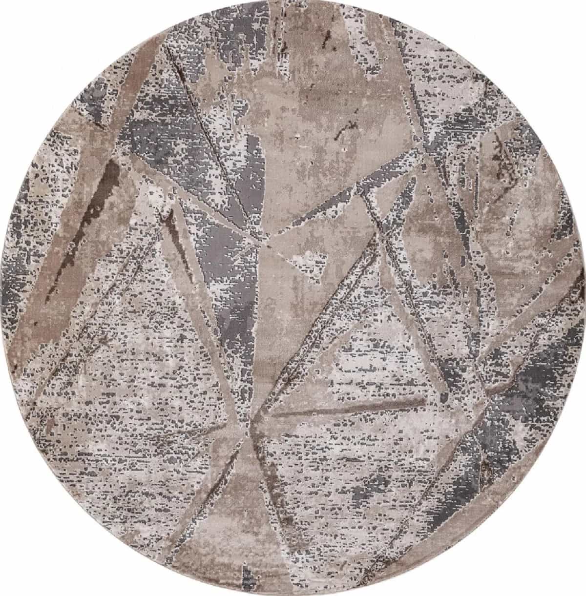Ковер KARMEN HALI ARMINA 04022C GREY / BROWN Круг Круг 2x2м