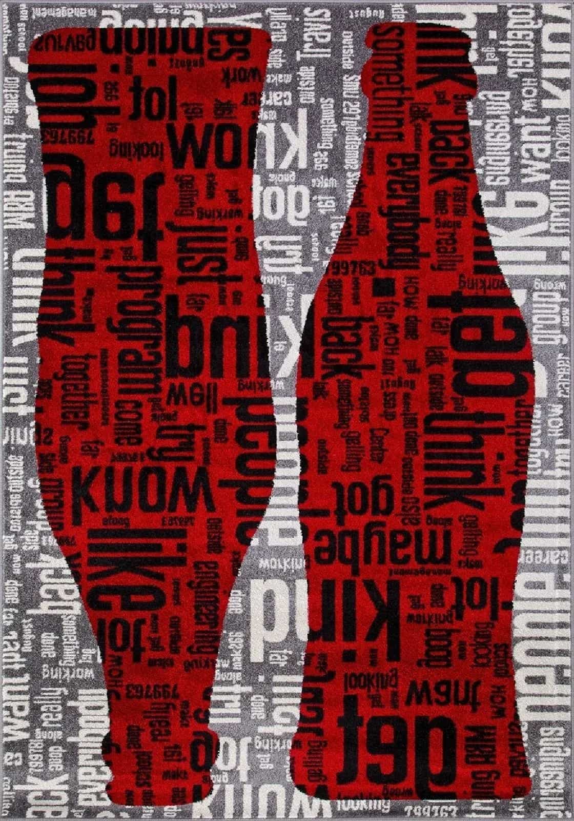 Ковер MERINOS RIO C081 gray-red 2.4x3.4м