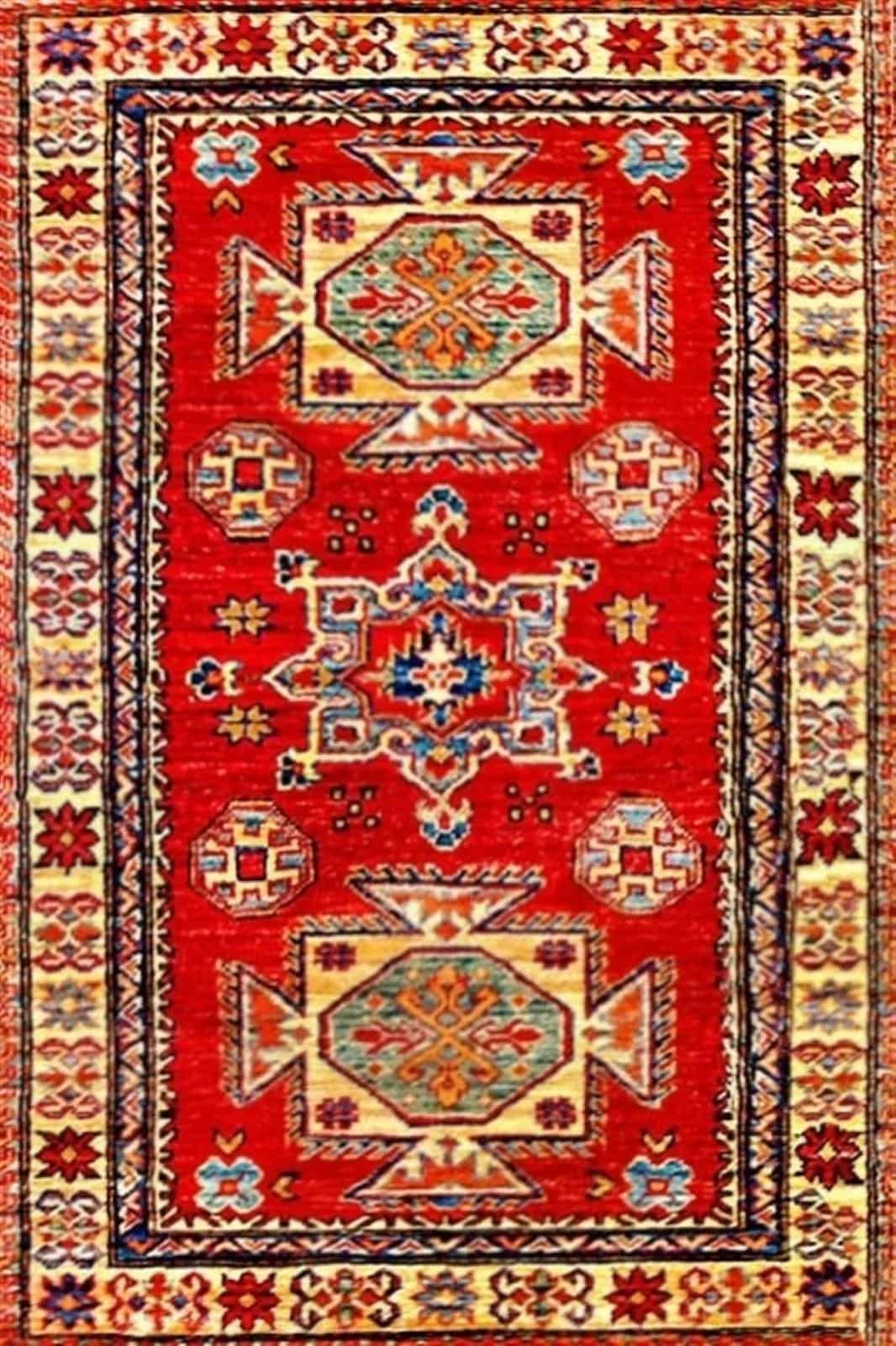 Афганский ковер ручной работы Казах 199 0.79x1.21м